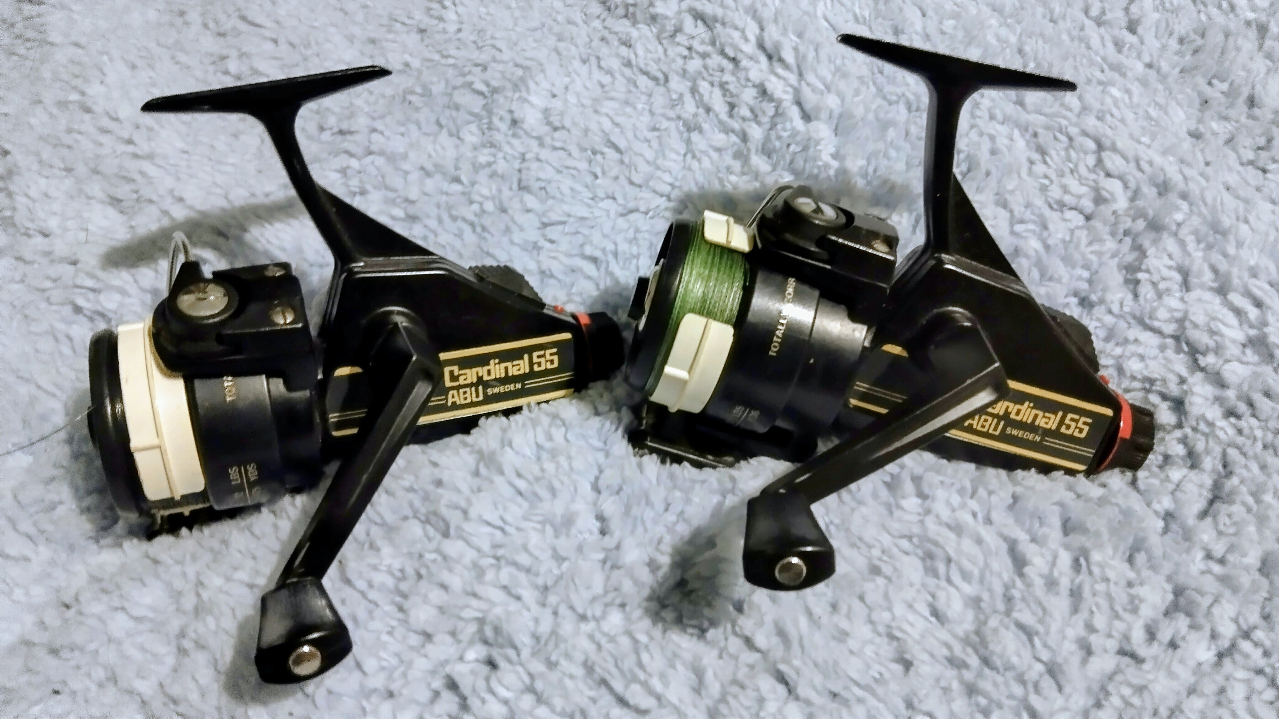 Pair of Abu Cardinal 55 Reels - Made in Sweden - Remarkable Condition Carp Reels