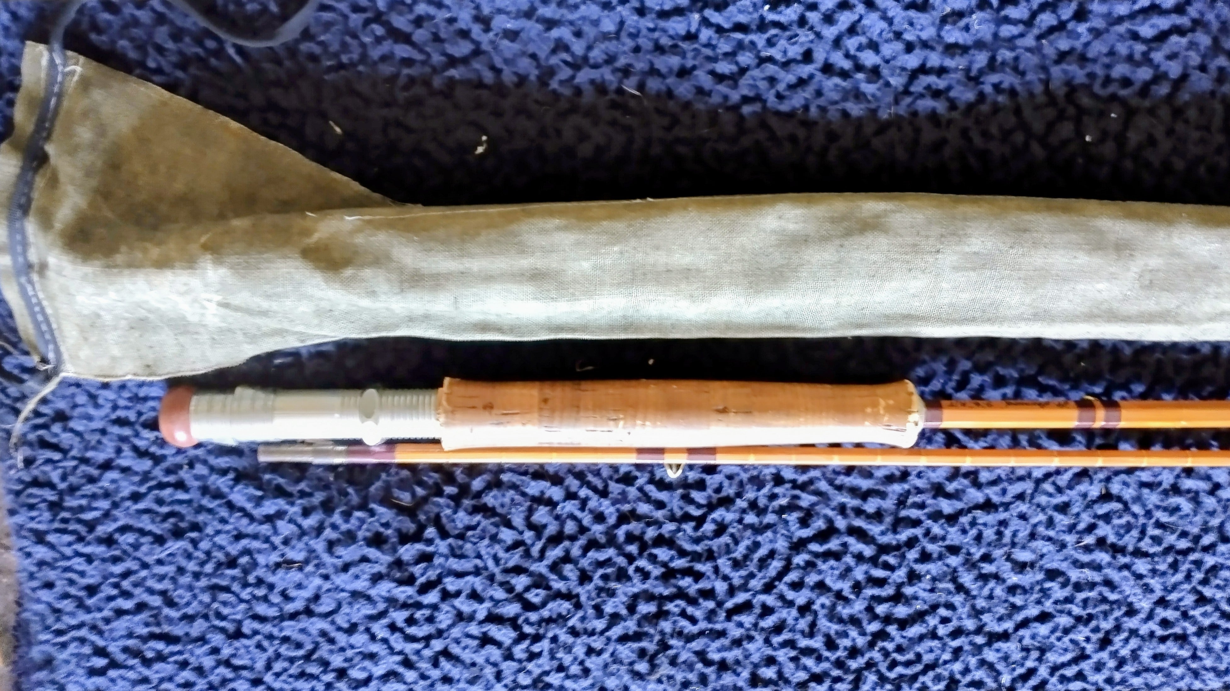 Vintage St Leonard 9ft 6in #7 Split Cane Fly Rod JW Saxton Inc Bag 1968
