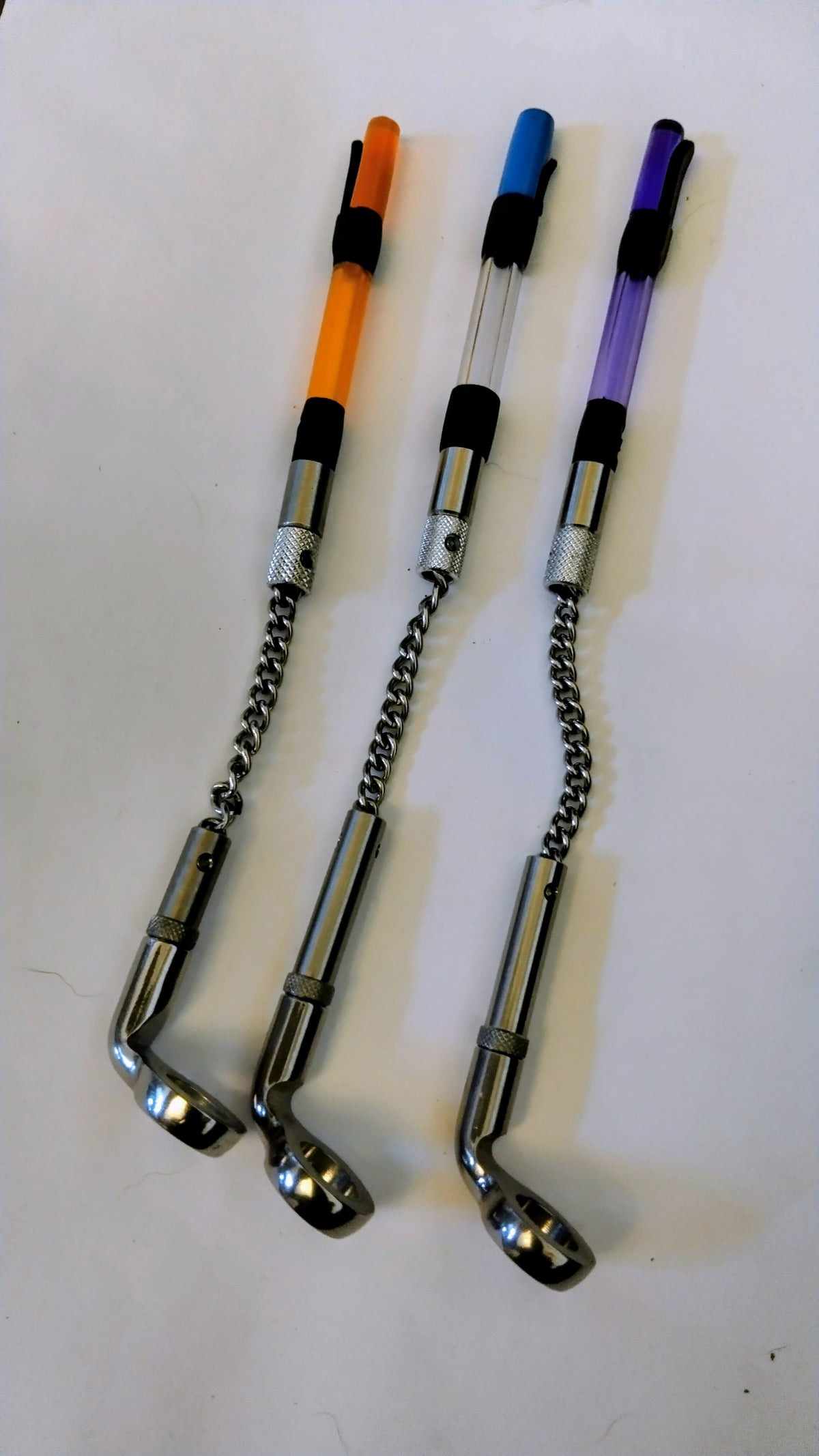3 x Korda Stow Bobbins Set Orange Purple White Carp Fishing Bite Indicators