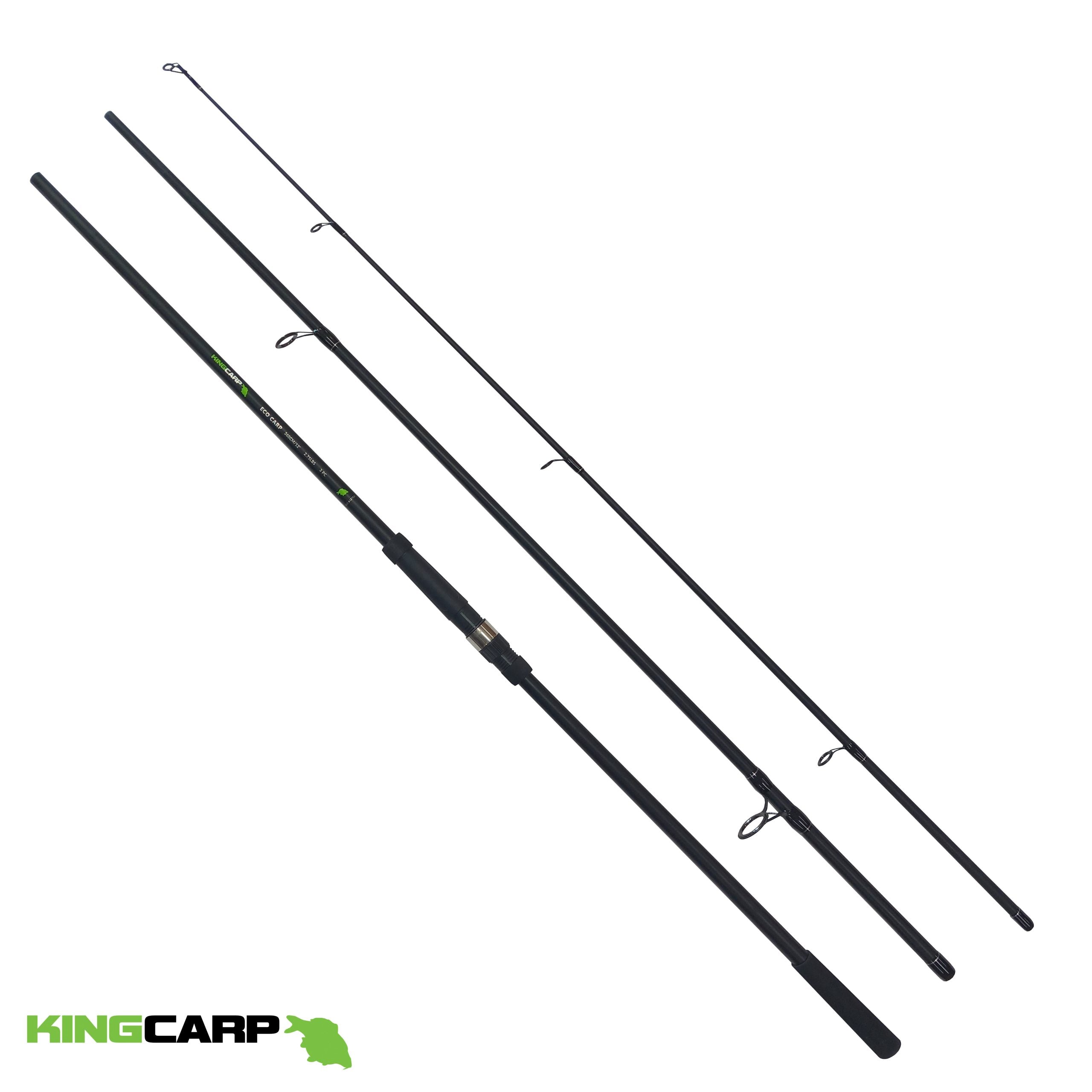 Kingcarp 3pc 3.6m Eco Carp Rod 12ft - 2.75lb Test Curve - Slimline Composite