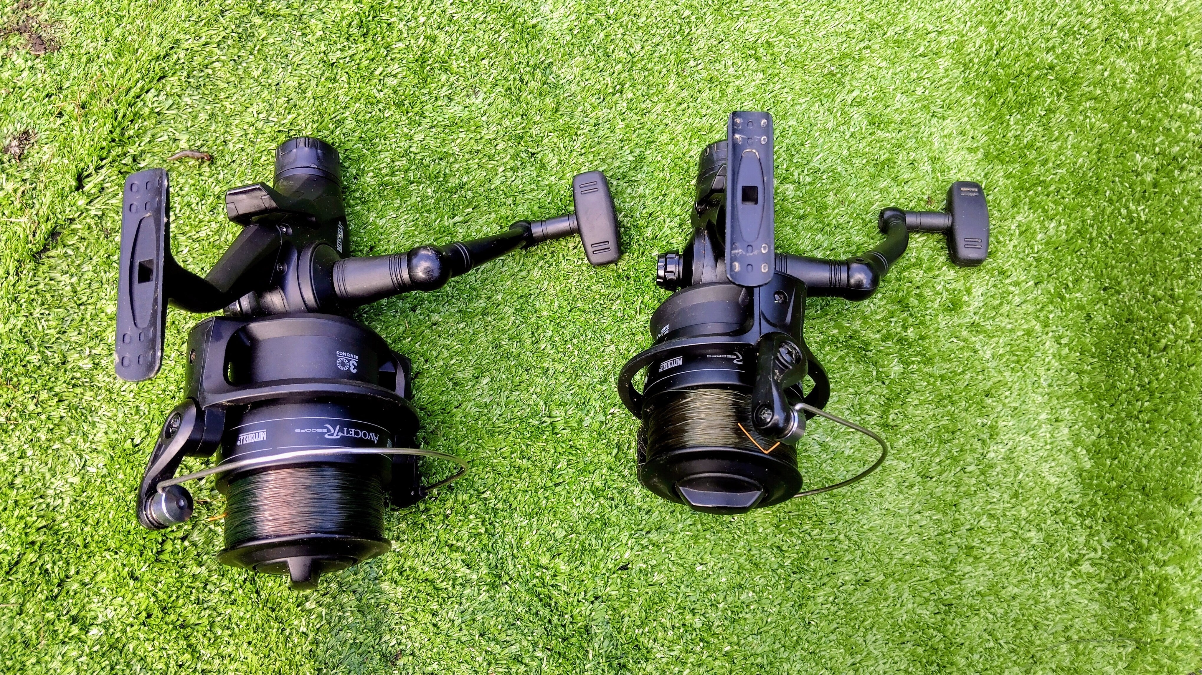 Pair Mitchell Avocet Black Edition 6500 FS RTE Freespool Reels Carp Coarse Fishing