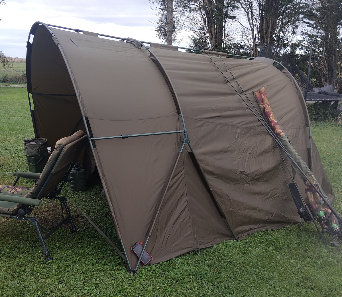 NGT Profiler XL 2 Man Carp Fishing Bivvy 1.8m High with Porch Hood Barely Used