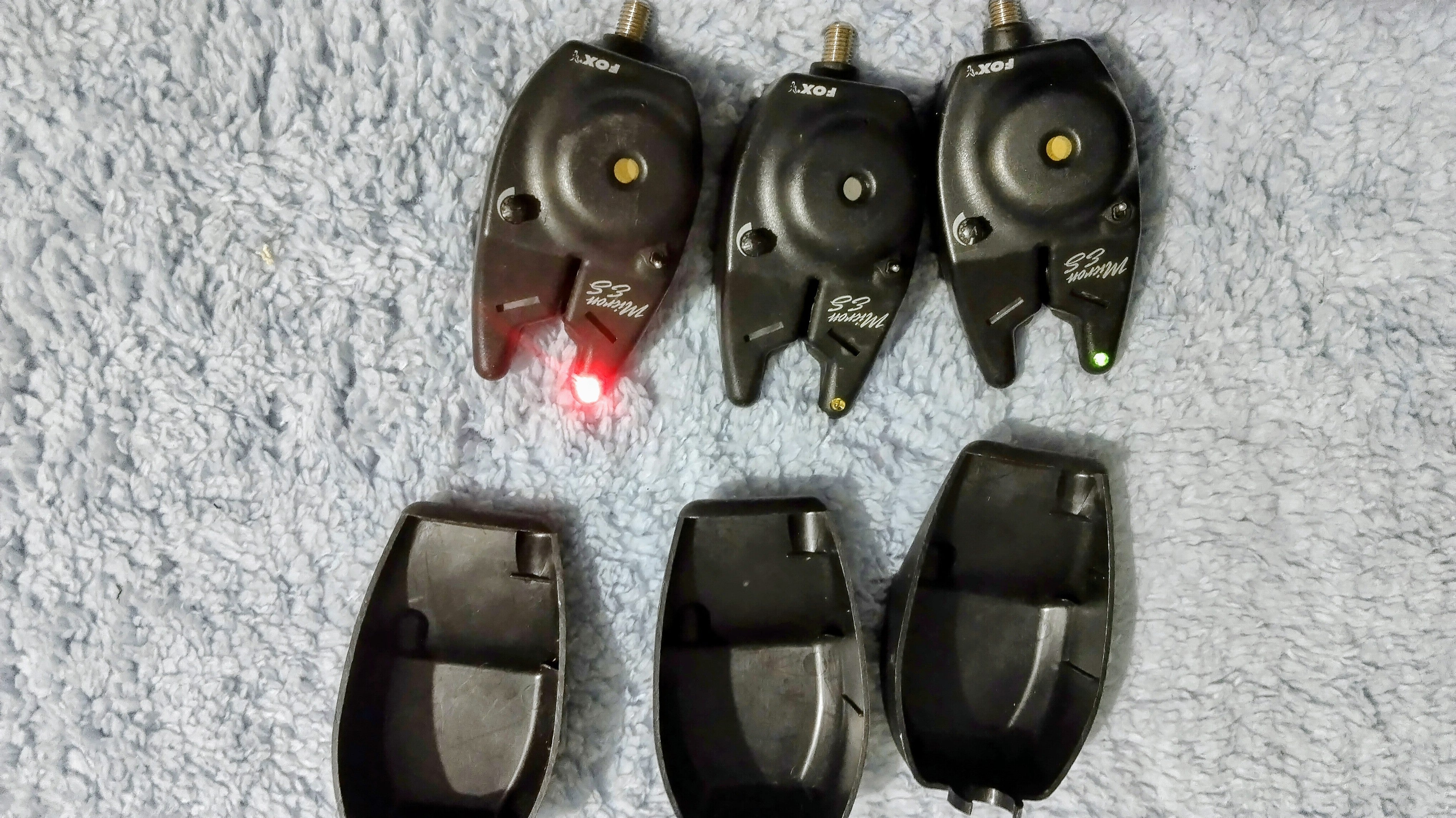 Fox Micron ES Bite Alarms x3 - Immaculate Barely Used Condition - Carp Fishing