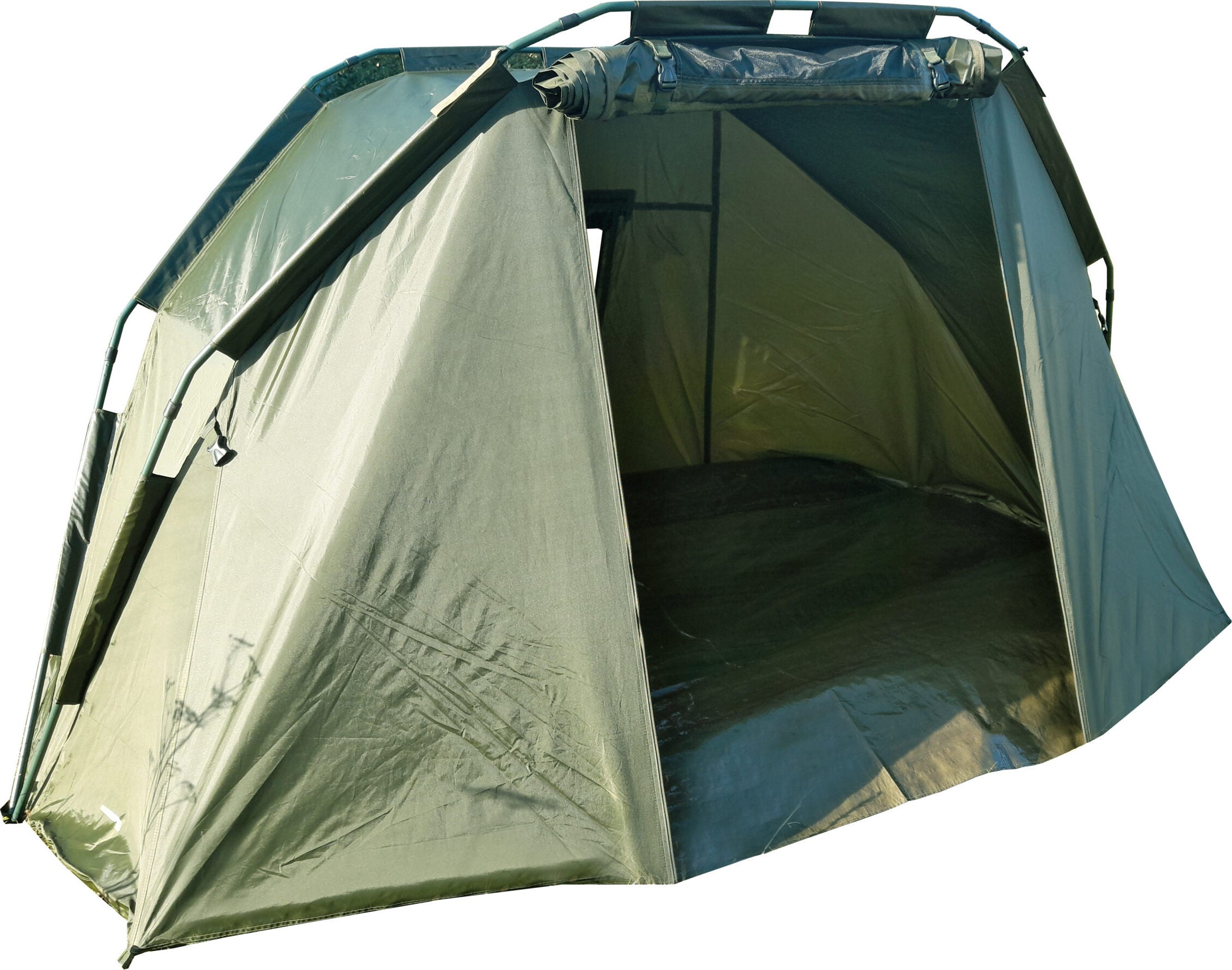 King Carp 1-Person Pram hood Style 2-rib Carp Fishing Bivvy Shelter