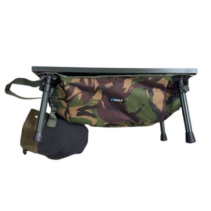 Cult Tackle DPM Bivvy Organiser & Table | Carp Fishing Storage | Adjustable Legs