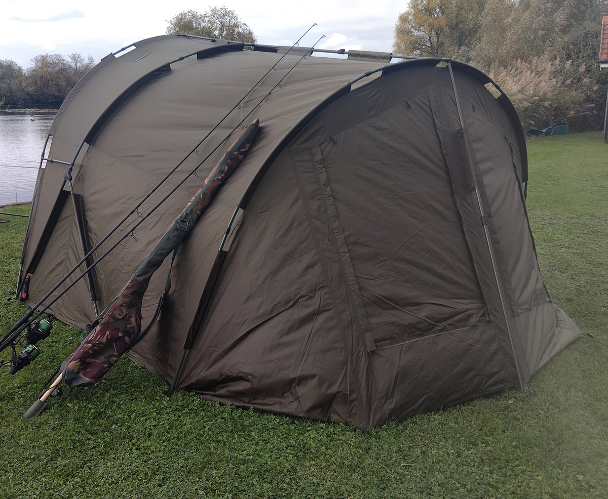 NGT Profiler XL 2 Man Carp Fishing Bivvy 1.8m High with Porch Hood Barely Used
