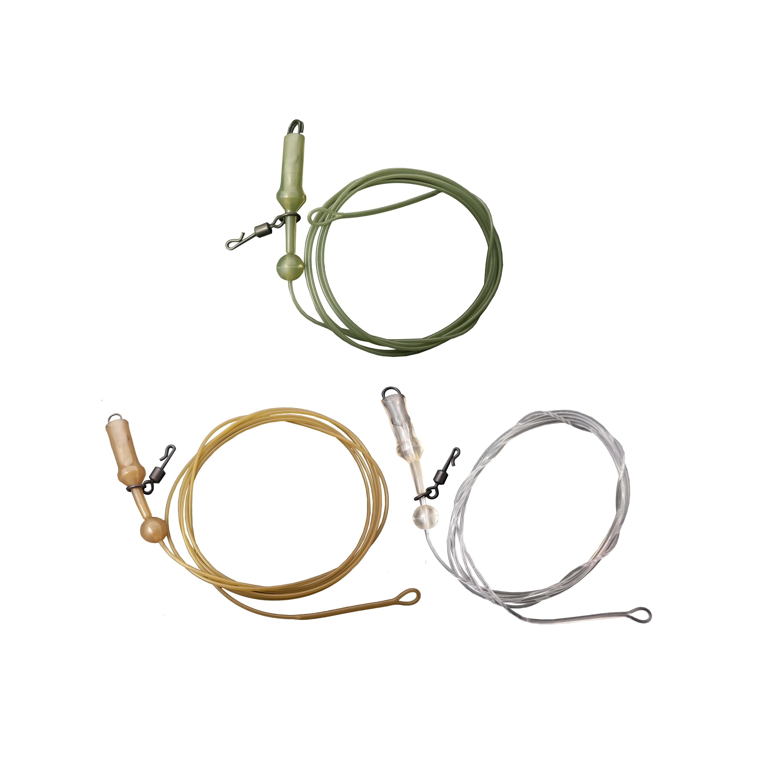 Carp On Fused Carp Leader 30lb 1m Lead Clip Helicopter Quick Change Fluorocarbon