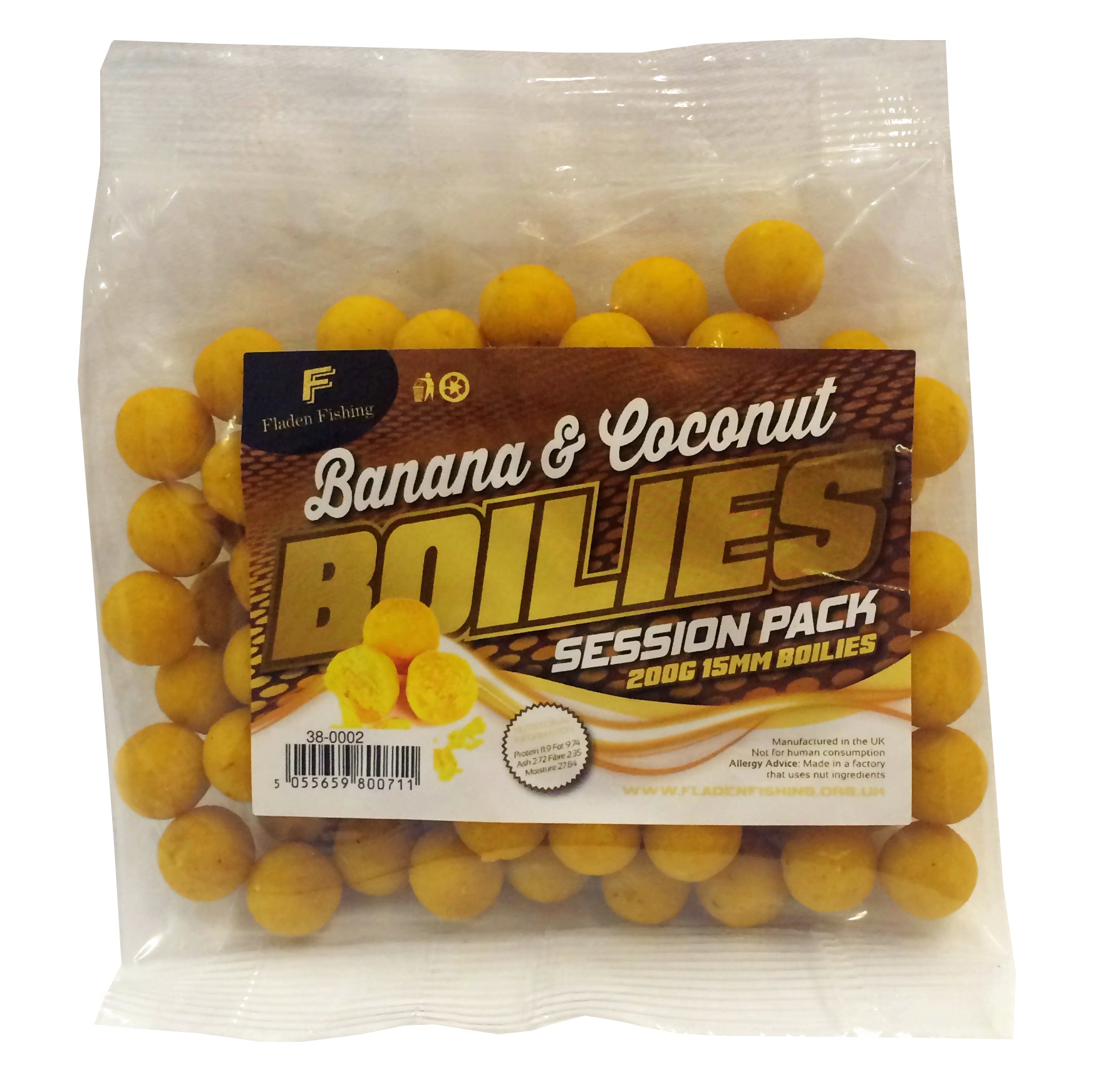 Carp Fishing Boilies - 15mm Session Pack - Choose from White Choc, Banana Coconut, Monster Crab