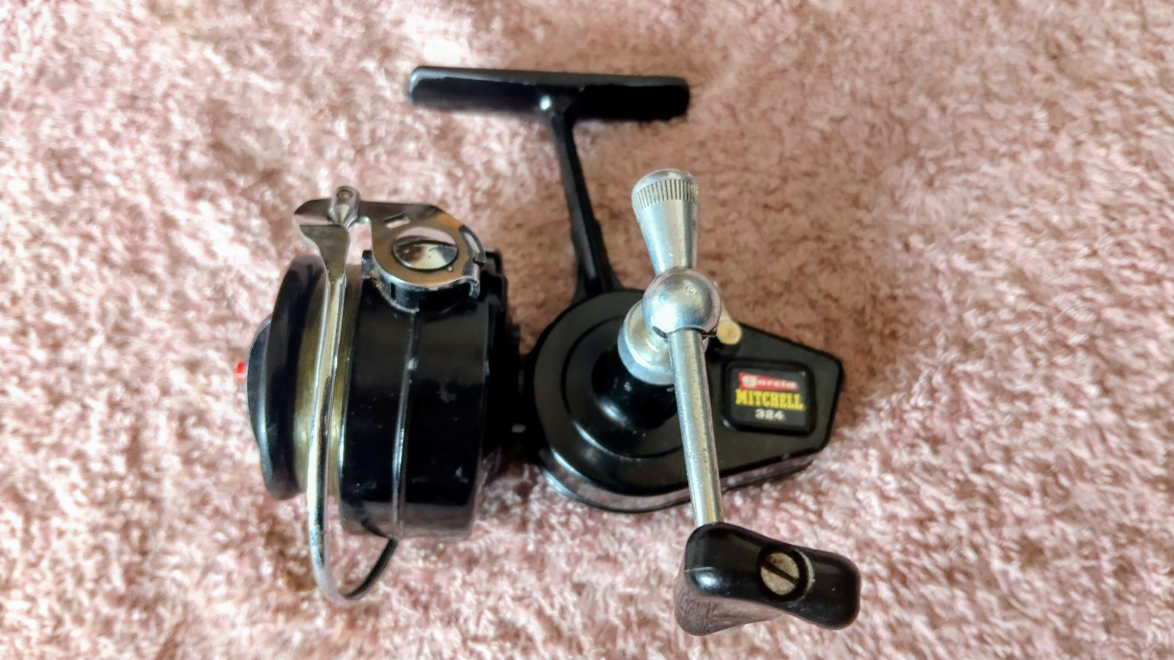 Vintage Garcia Mitchell 324 Spinning Reel + Spare Spool Classic Fishing Tackle