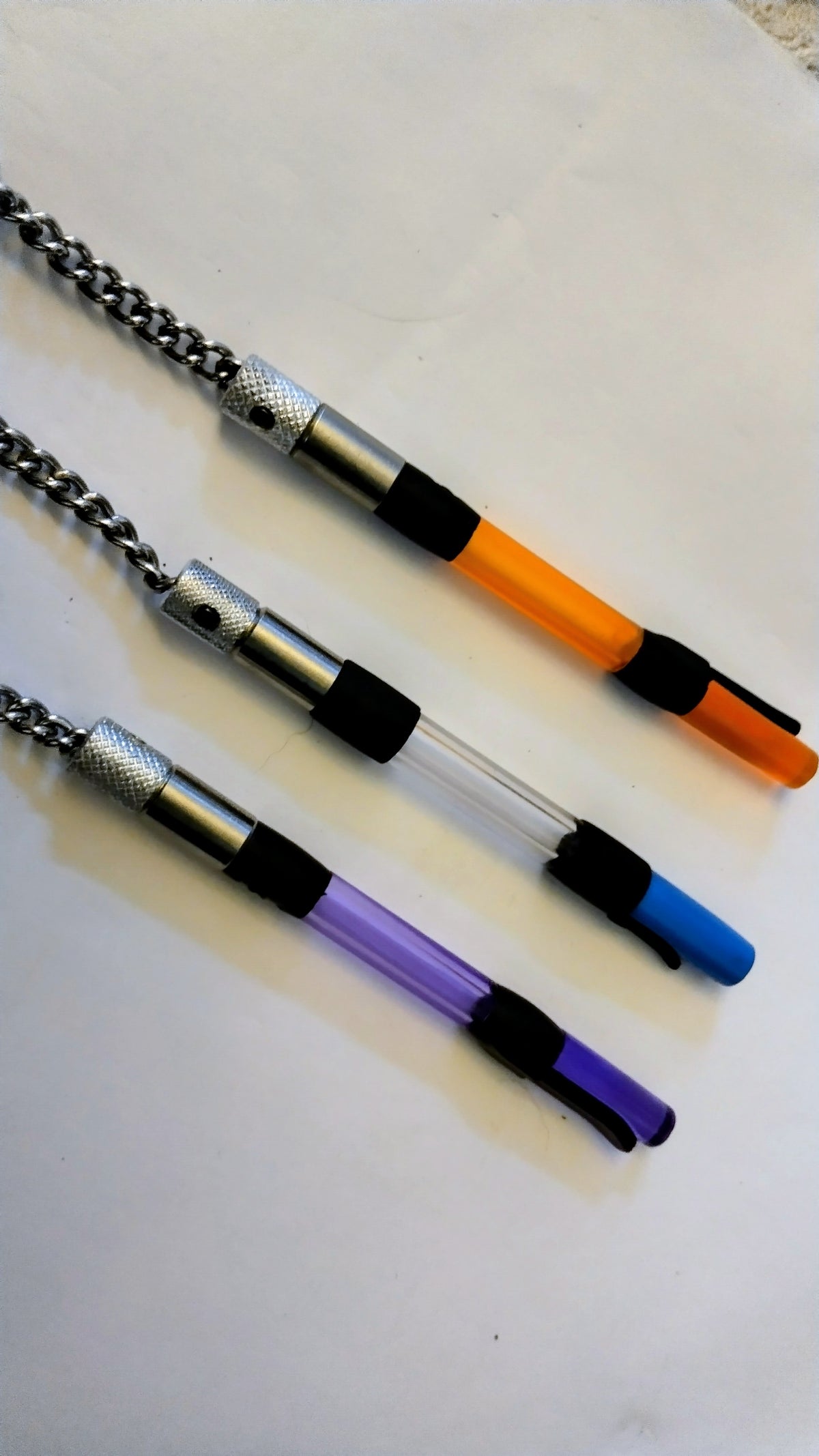 3 x Korda Stow Bobbins Set Orange Purple White Carp Fishing Bite Indicators