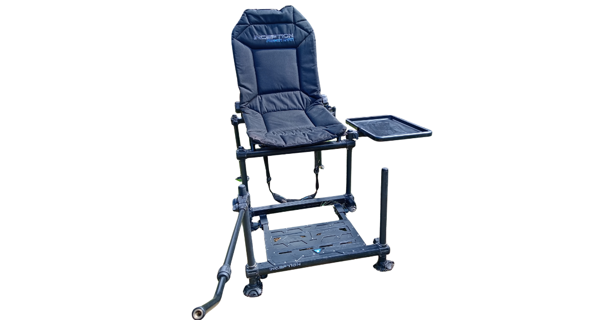 Preston Innovations Inception Feeder Chair + Footplate Side Tray Brolly Feeder Arm