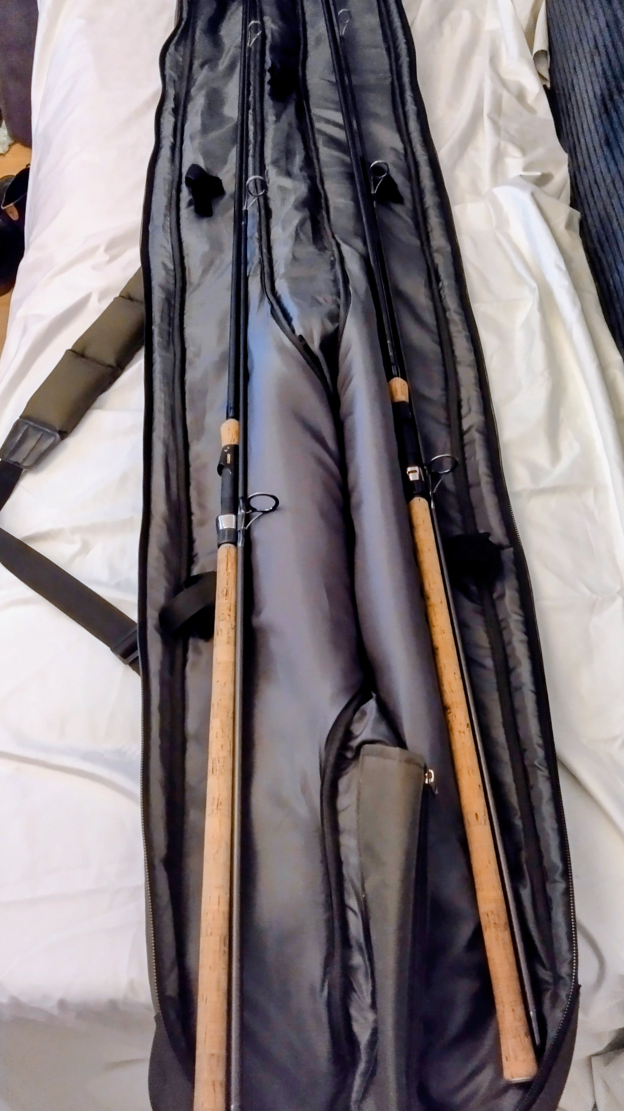 Pair Greys Prodigy 12ft 3lb Carp Fishing Rods Cork Handle + Greys Rod Holdall