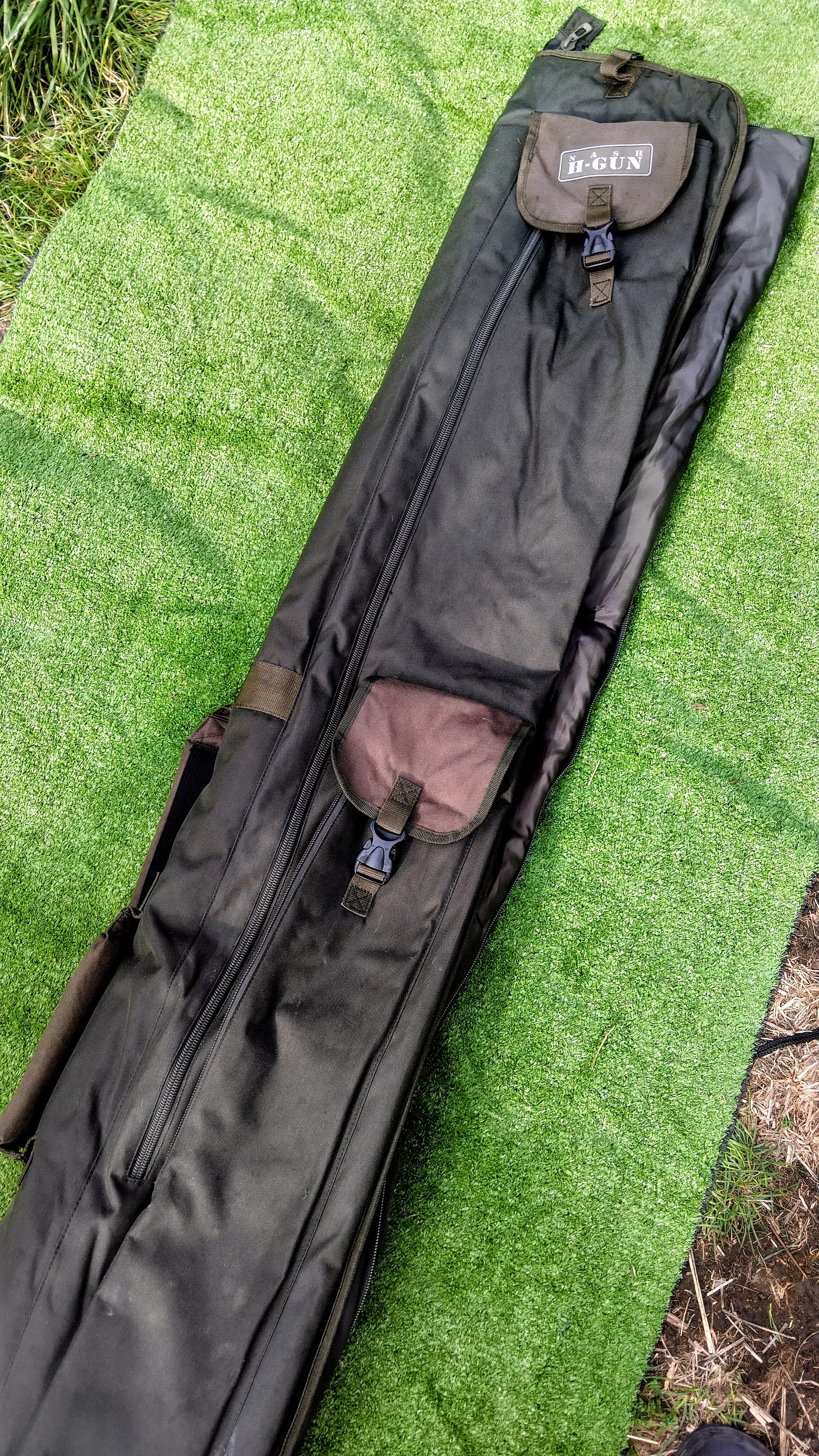 Nash H Gun 3 Rod Holdall 12ft Padded Carp Luggage Built In Aluminium Spine