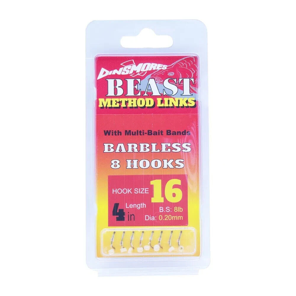Dinsmore Beast pellet band barbless rigs - Misc sizes - Commercial carp