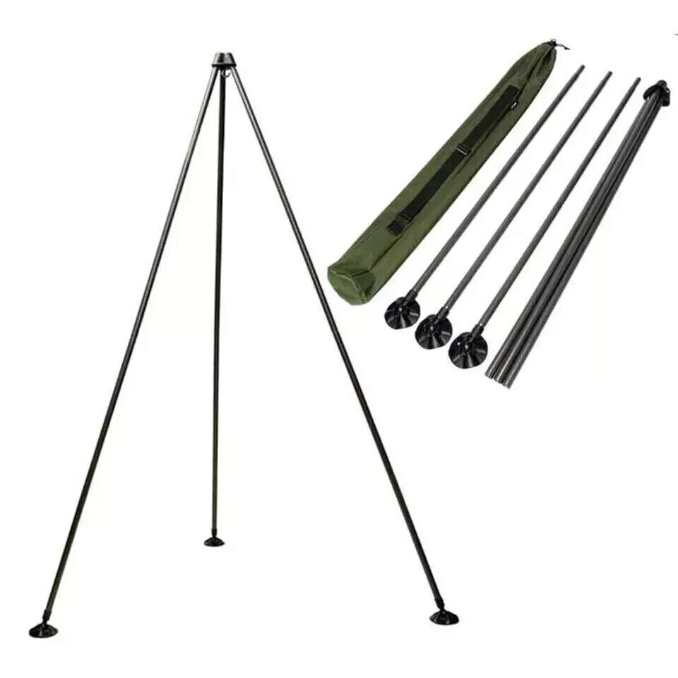 Carp fishing Weighing Scales Tripod - Heavy Duty Steel - Inc Mud Feet, Case