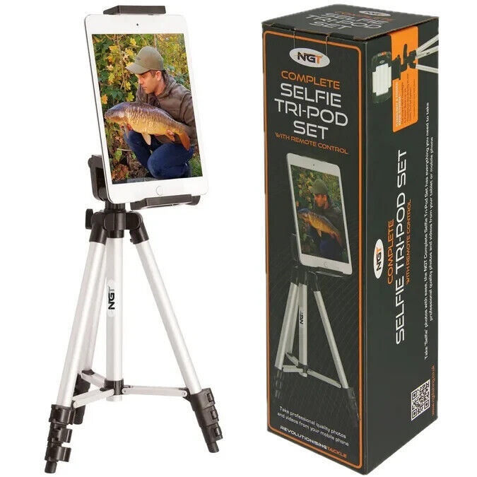 NGT 'Selfie' phone camera tripod / Carp fishing self-take kit inc b/tooth remote