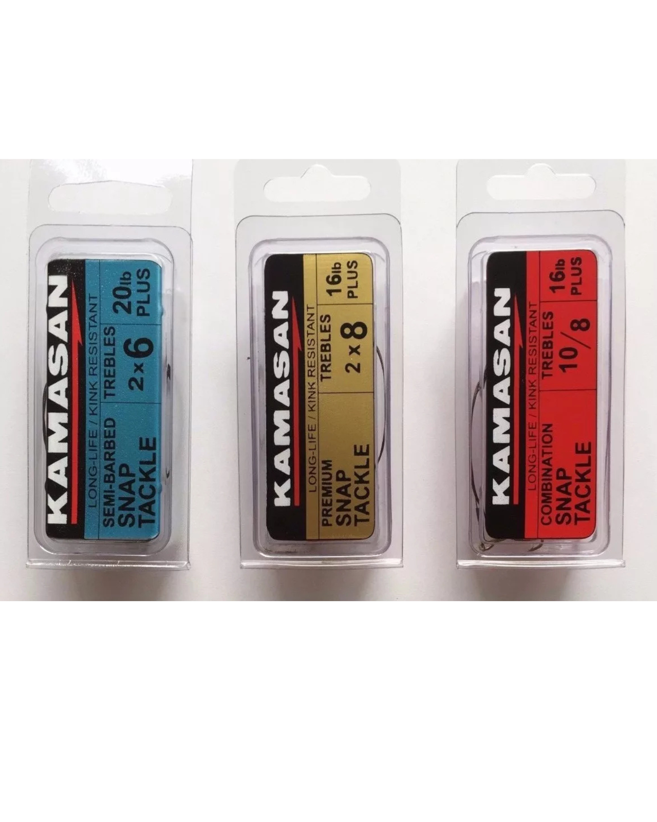 Kamasan pike and predator fishing twin trebles snap tackle - Barbed & semibarbed