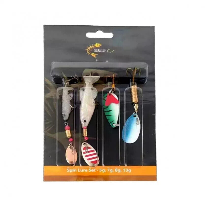 Pike / Perch Spin Lure Set - 5g, 7g, 8g, 10g Spinners / Spoons- Predator Angling