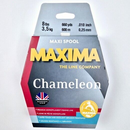 Maxima Chameleon 600m Metre (660yds) Fishing Line Maxi Spools From 2lb-100lb
