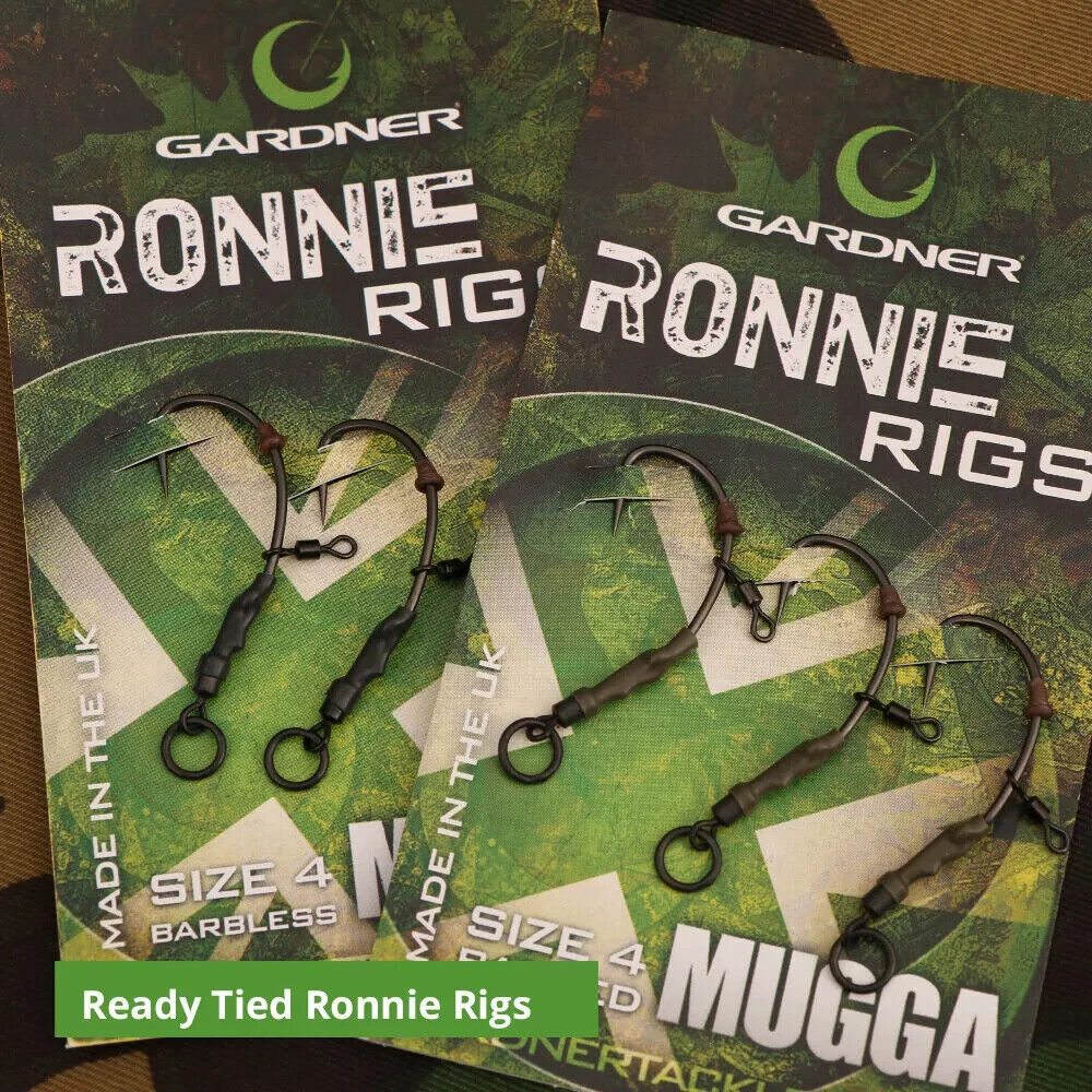Gardner Tackle Ronnie Rigs (packs of 3) - Perfectly tied carp fishing rigs
