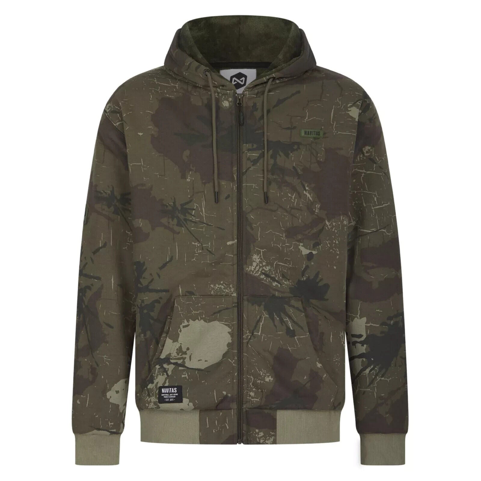 Navitas Identity Camo Sherpa Zip Hoody - Carp fishing hoodies - All sizes