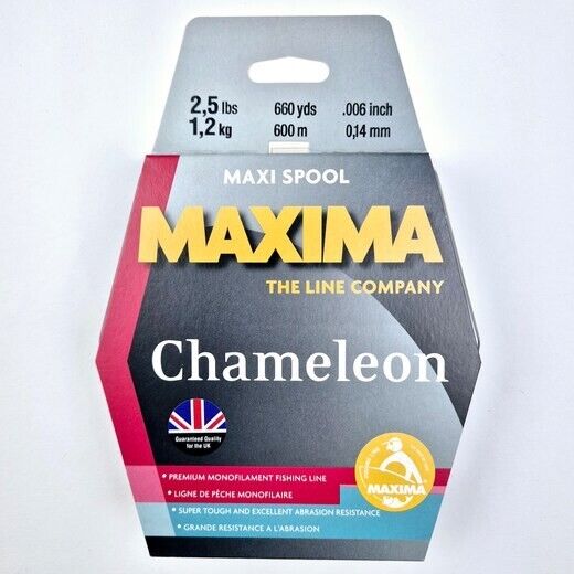 Maxima Chameleon 600m Metre (660yds) Fishing Line Maxi Spools From 2lb-100lb