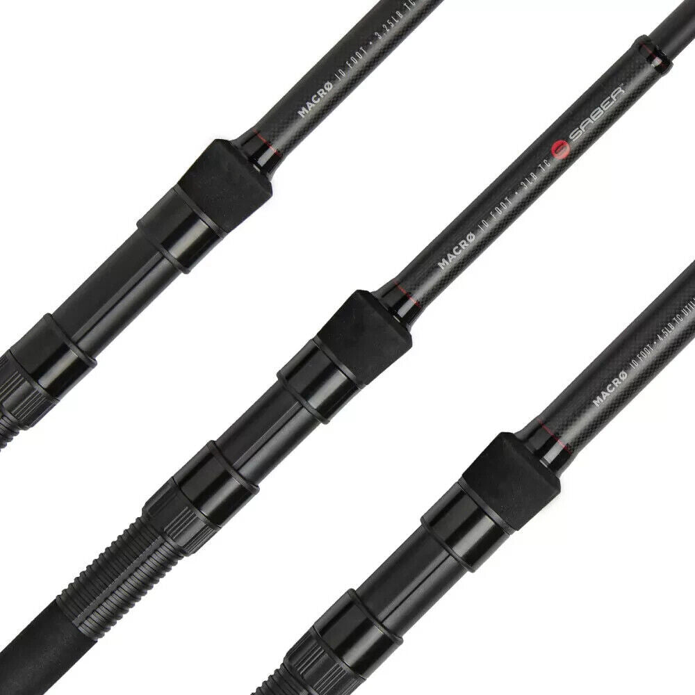 Saber Macro 10' carp fishing rods - Choice of TCs - extendable butt sections