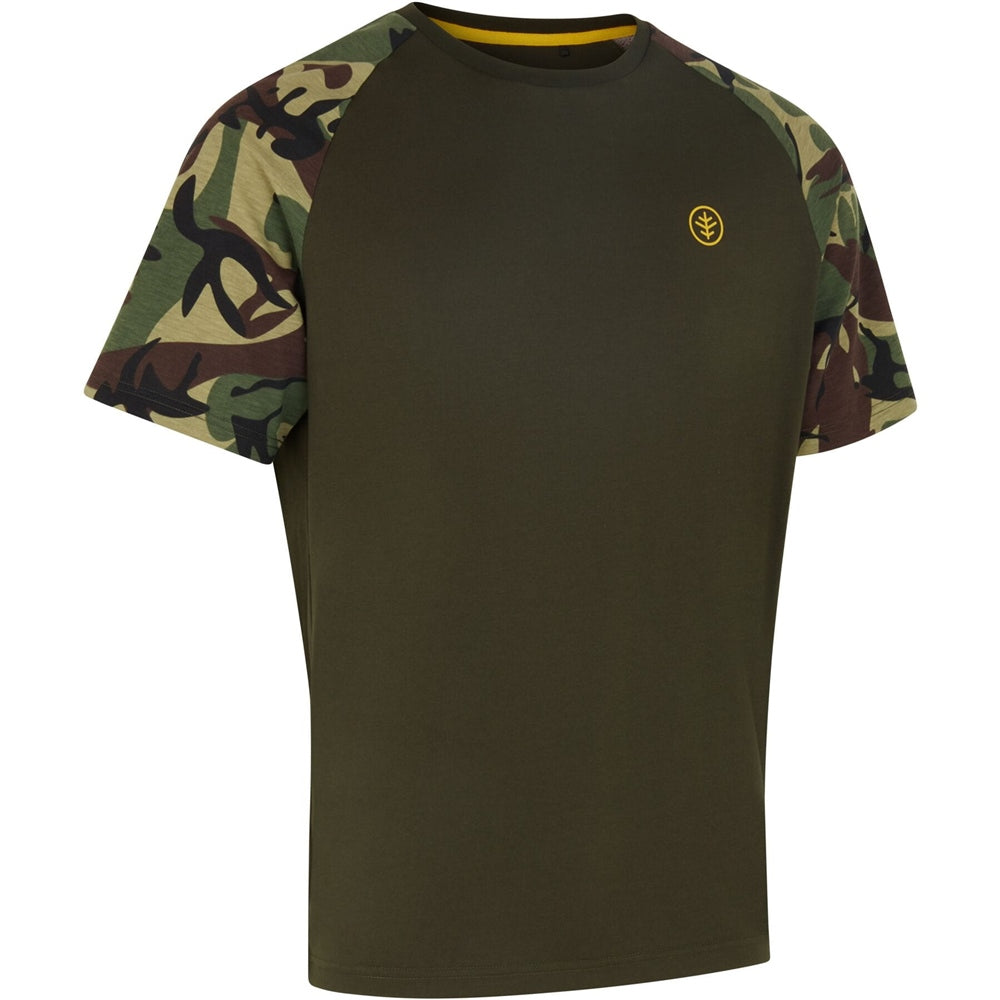 Wychwood Tactical Camo T-Shirt Carp Fishing Clothing Tee Khaki Green All Sizes