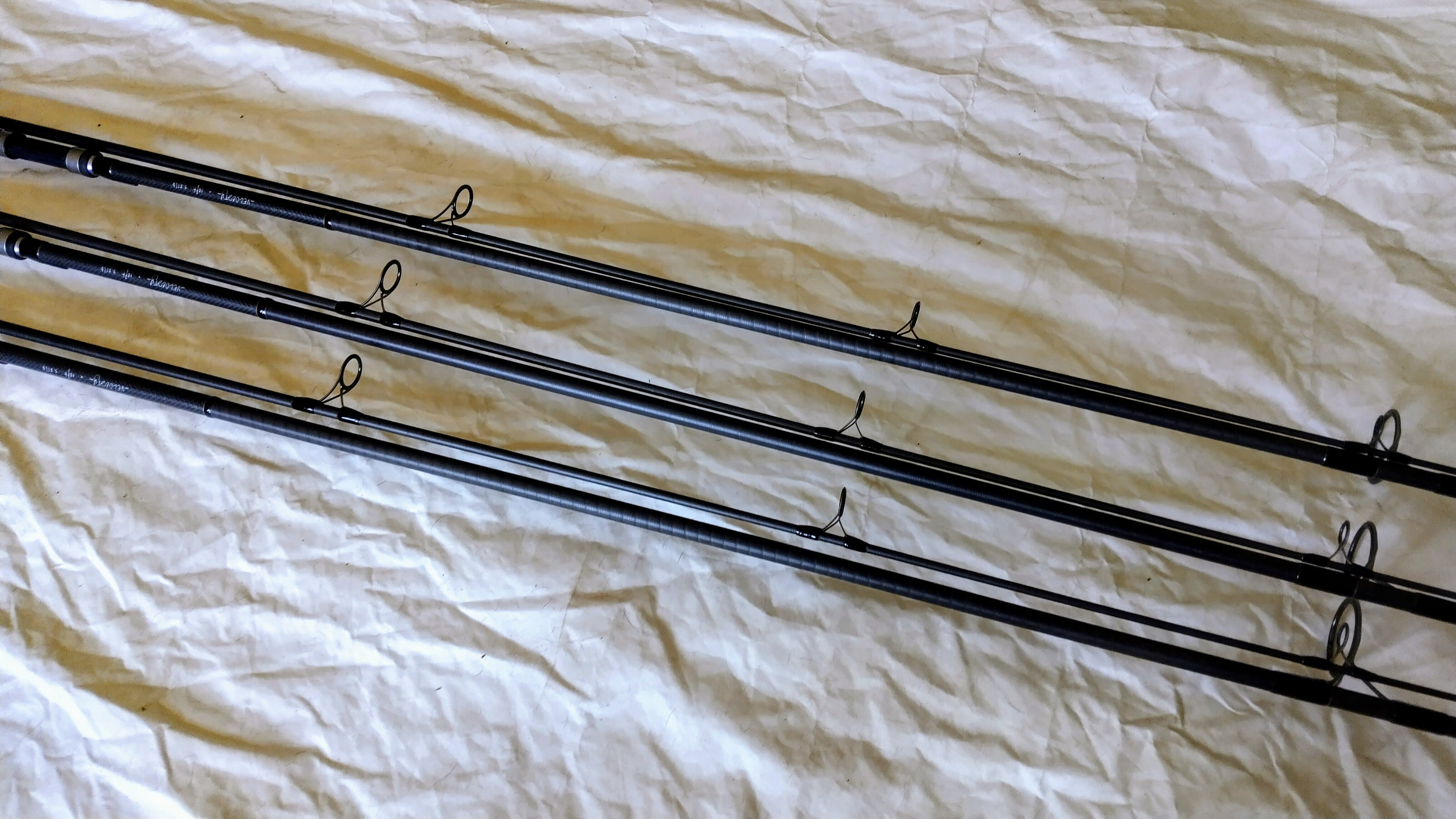 Set of 3 Shimano Tribal Velocity 12ft 3.25lb TC Carp Rods 50mm Guides Pre-owned