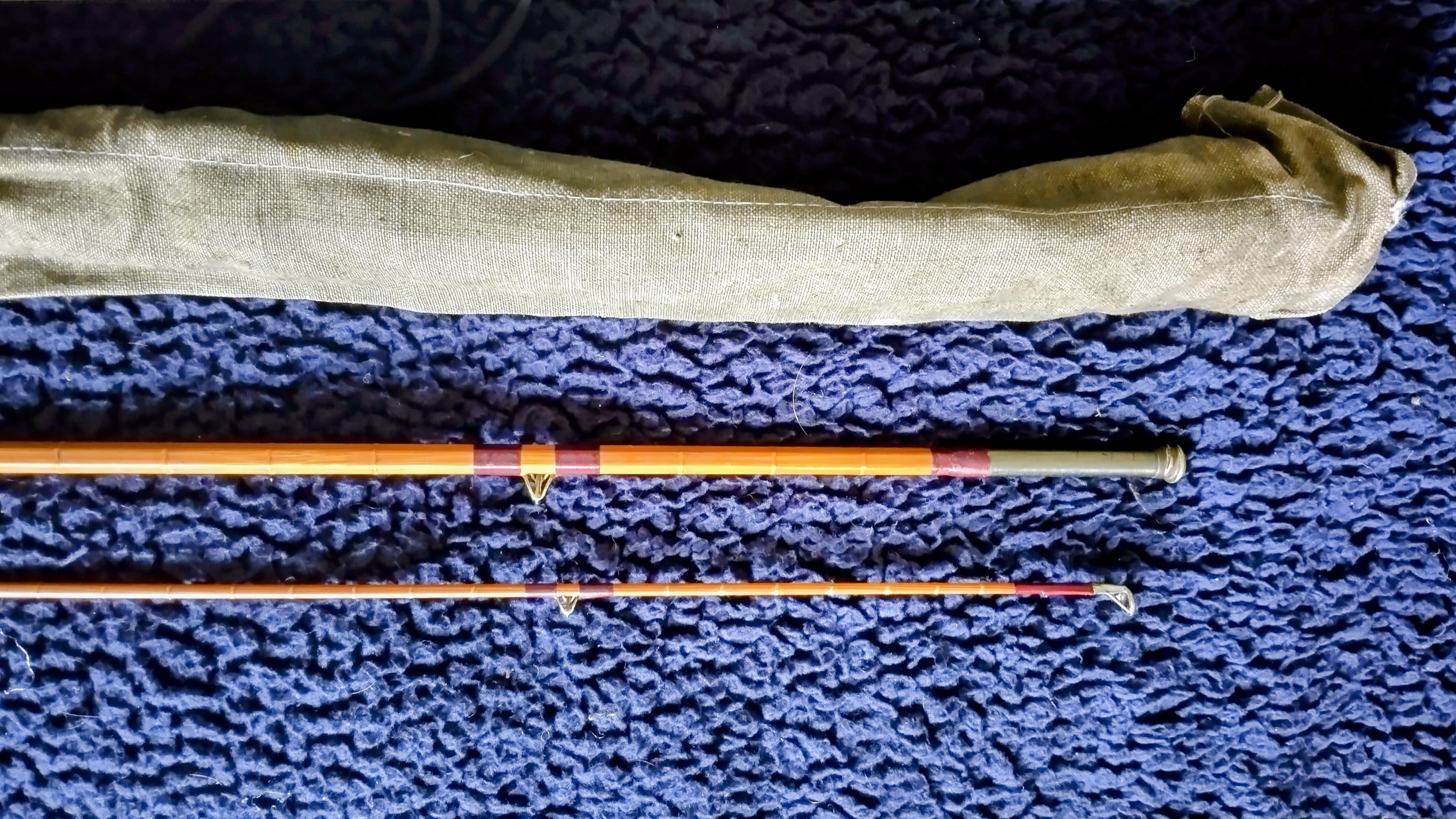 Vintage St Leonard 9ft 6in #7 Split Cane Fly Rod JW Saxton Inc Bag 1968