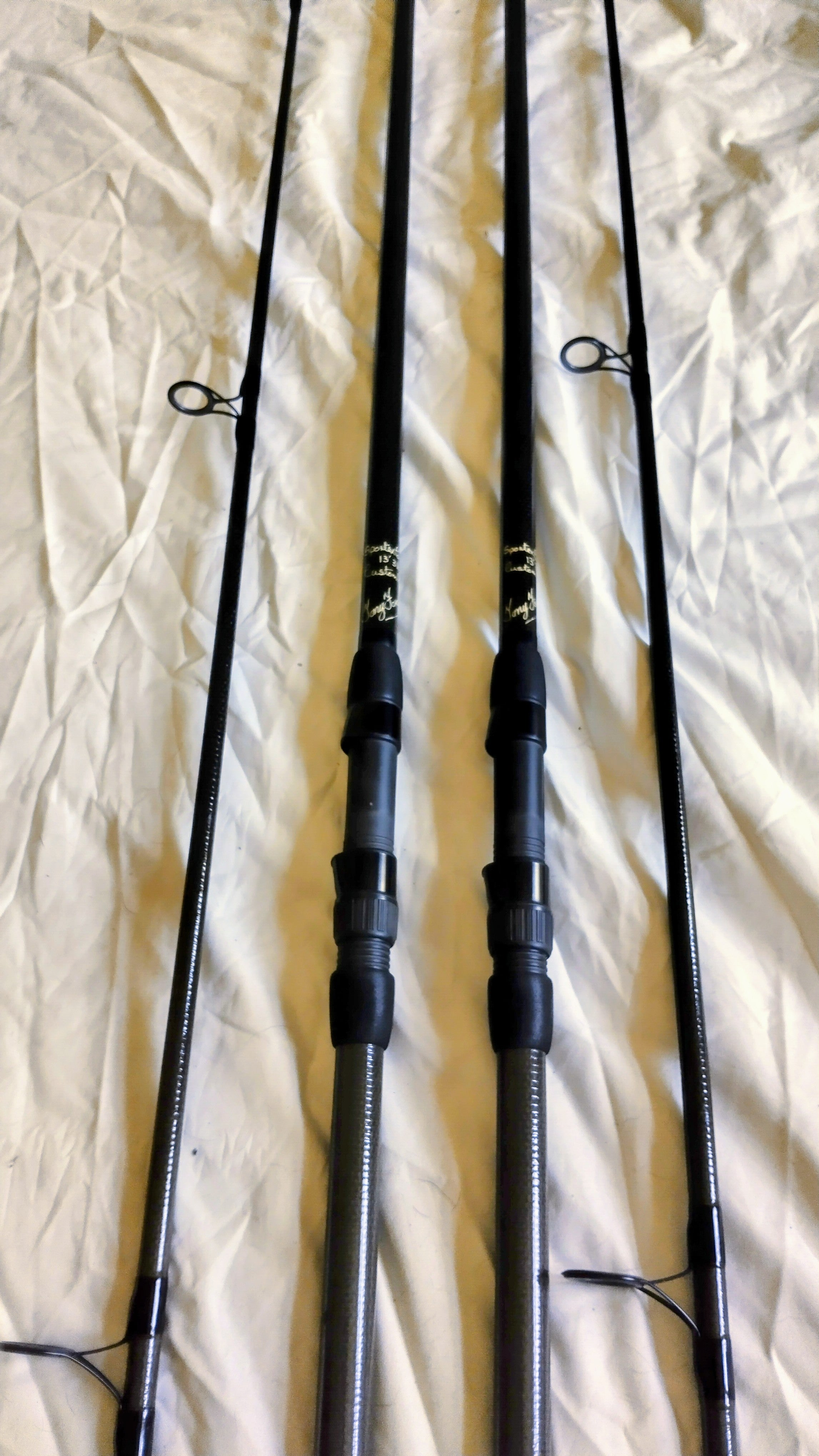 PAIR Vintage Sportex Carbon Kevlar 13ft 3lb Carp Rods Tony Fordham Traditional Fishing