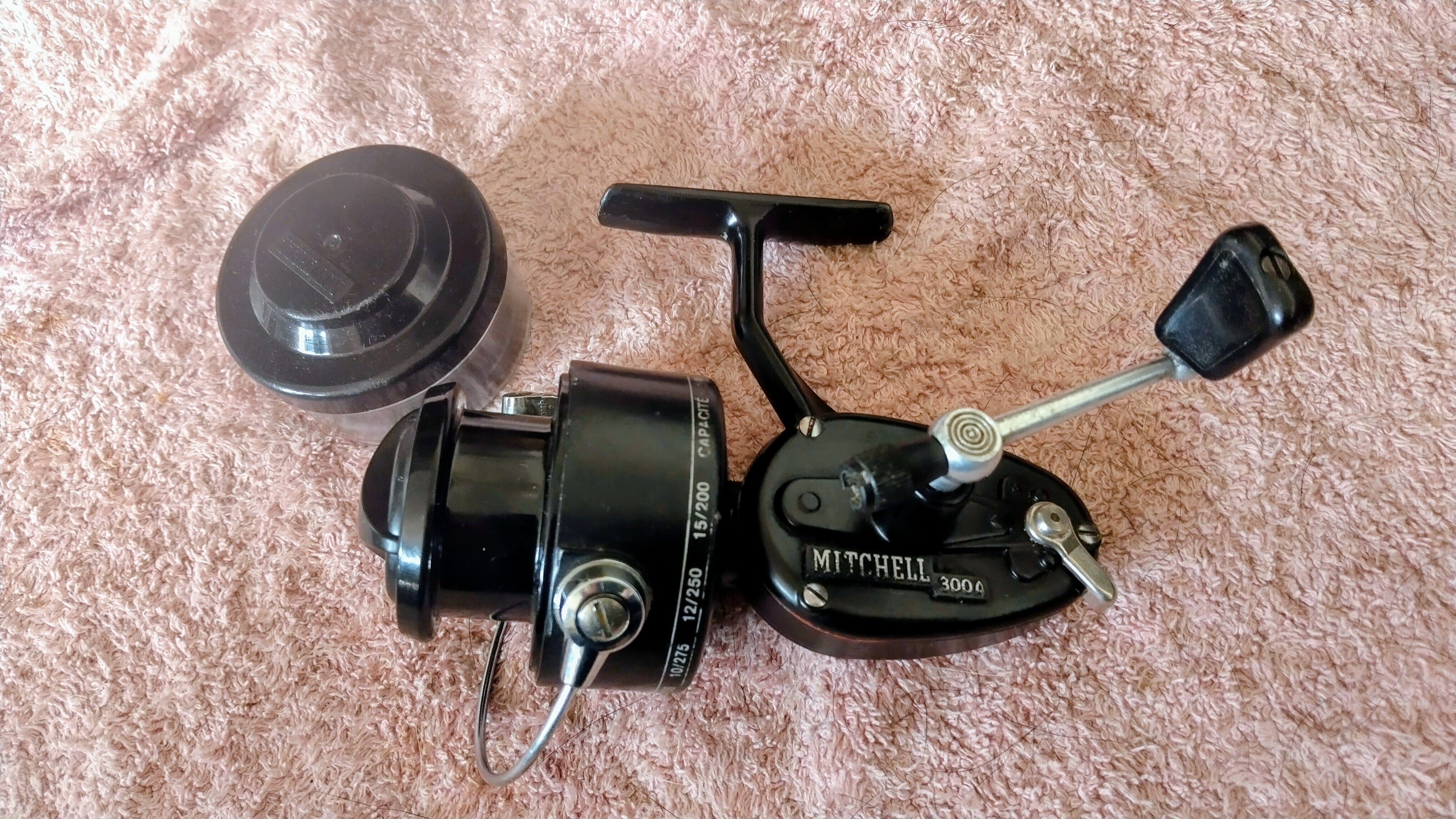 Vintage Mitchell 300A Fixed Spool Fishing Reel + Spare Spool Classic Original