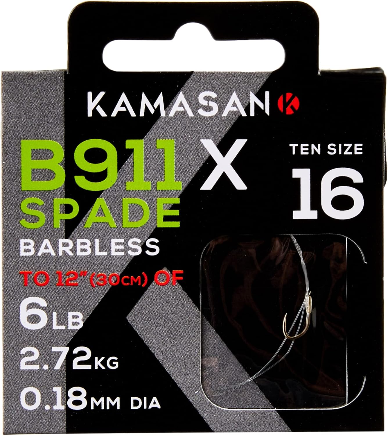 Kamasan B911BX Super Strong Hooks To Tough Nylon - All Sizes