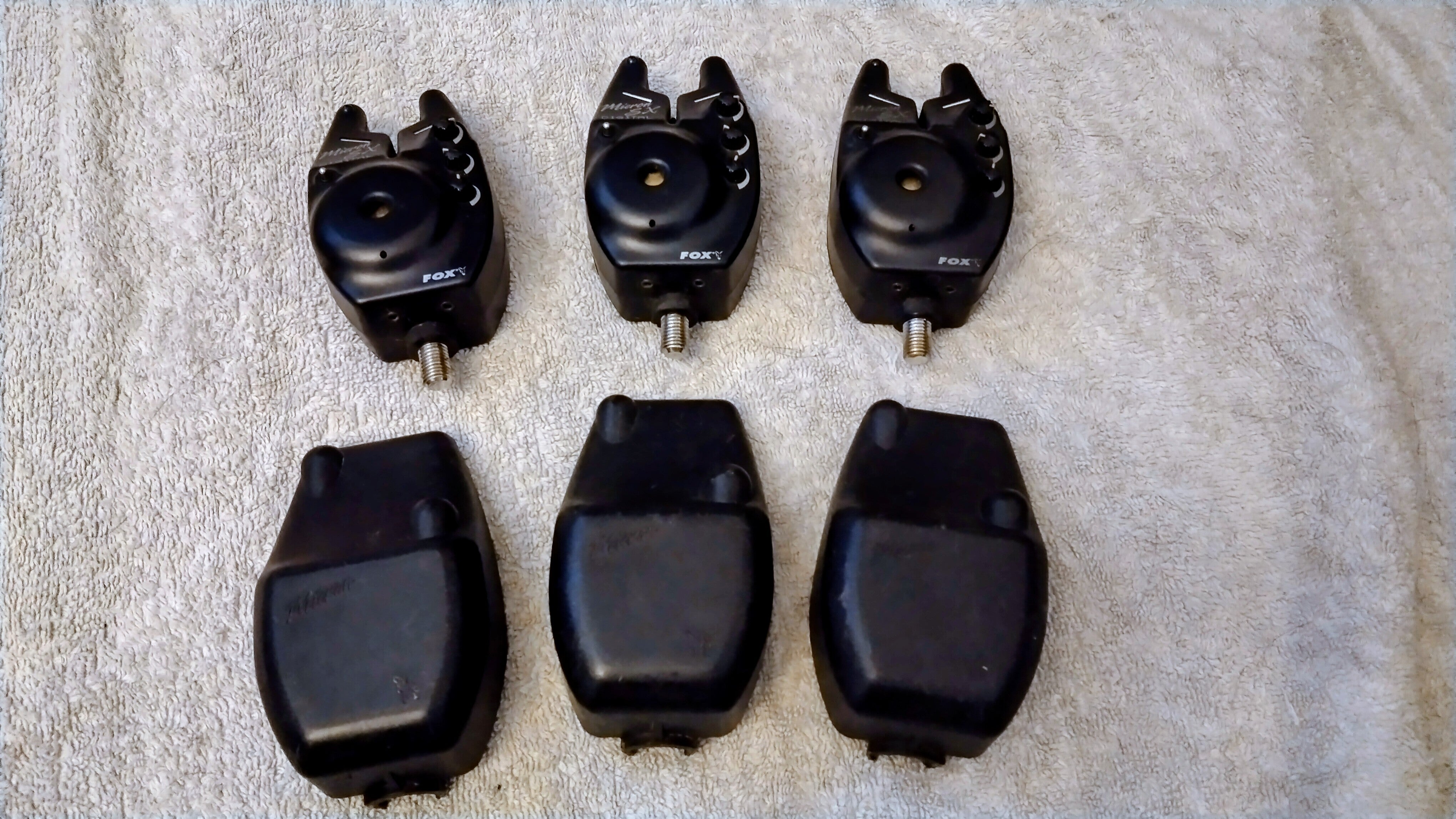 Set of 3 Fox Micron SX Digital Carp Fishing Bite Alarms - Great Condition