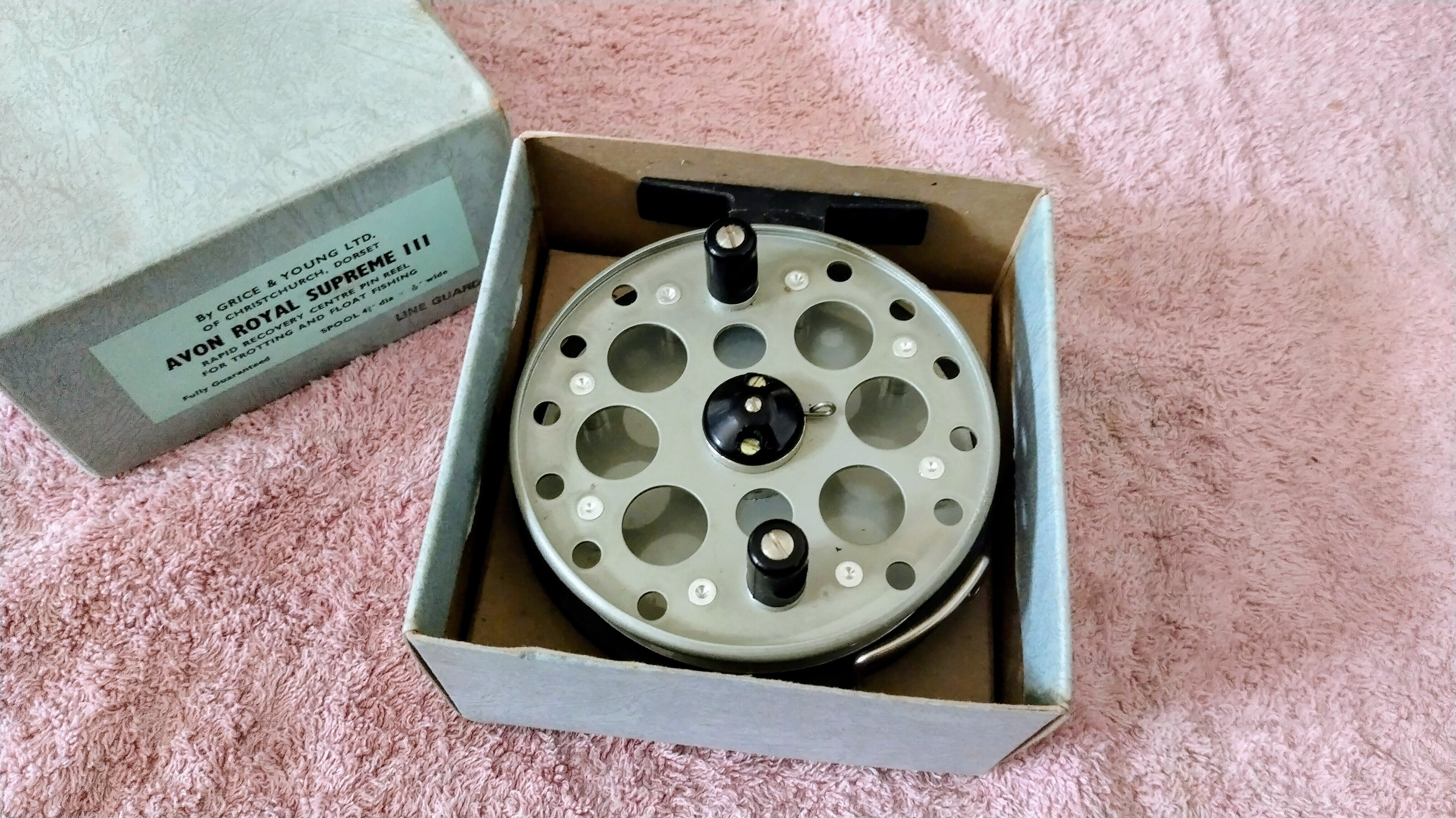 Grice & Young Avon Royal Supreme III Centrepin Reel 4 3/8" Trotting Float Boxed