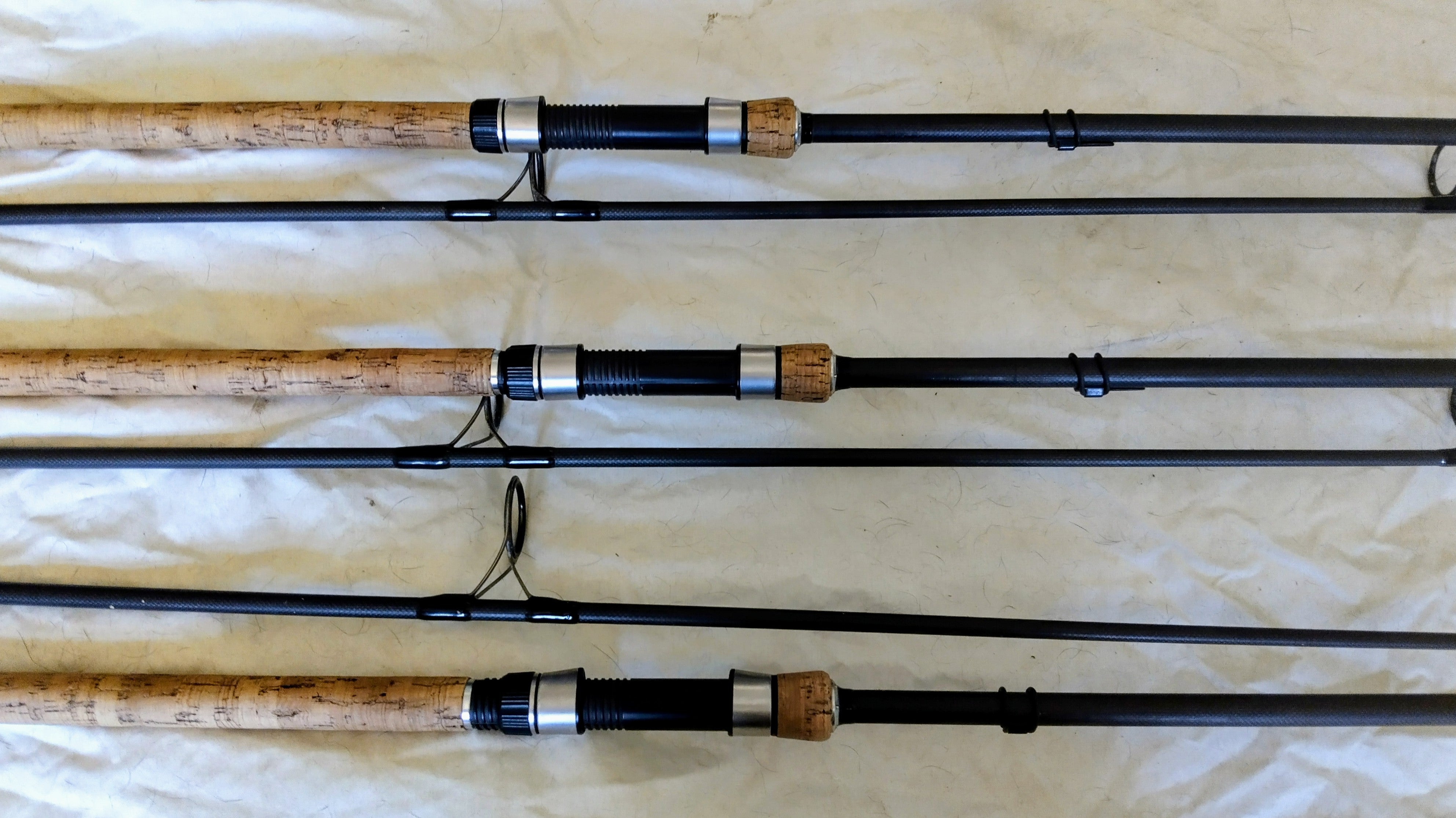 Greys AirCurve 12ft 3.25lb Cork Handled Carp Rods x3 - VGC