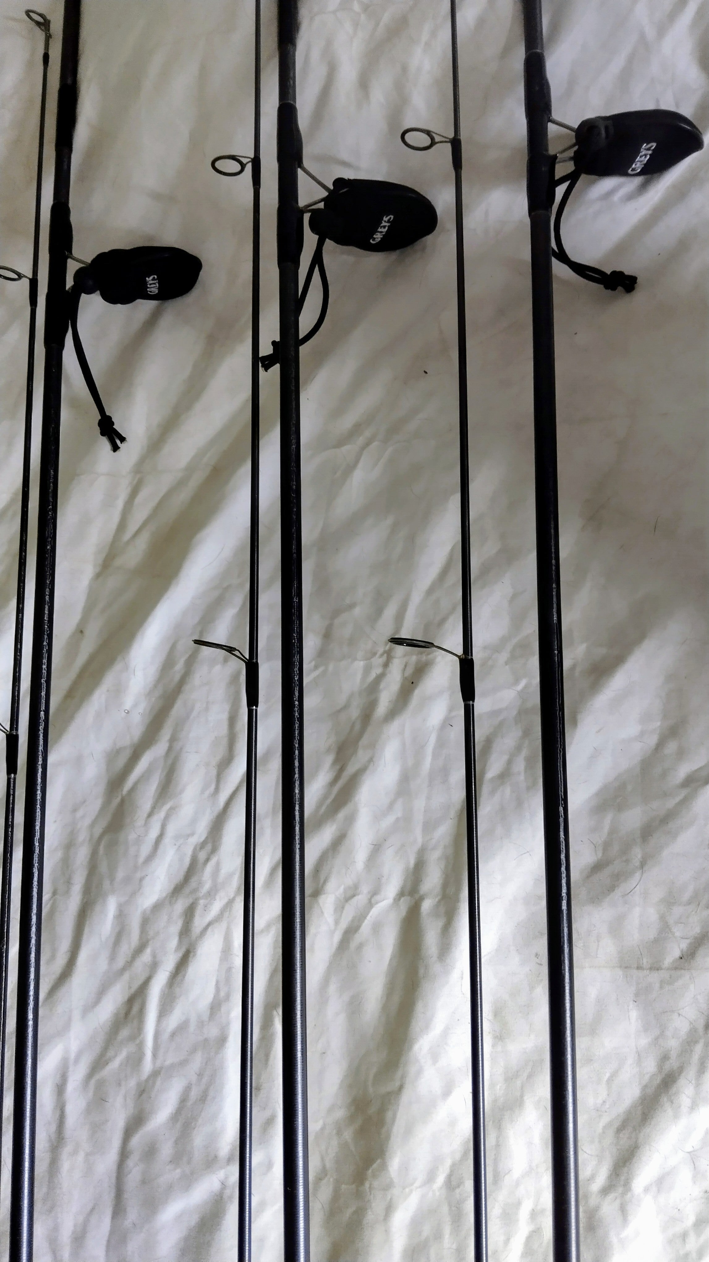 3x Greys GT5 50 Carp Rods 12ft 3lb - 50mm Butt Rings with Original Bags