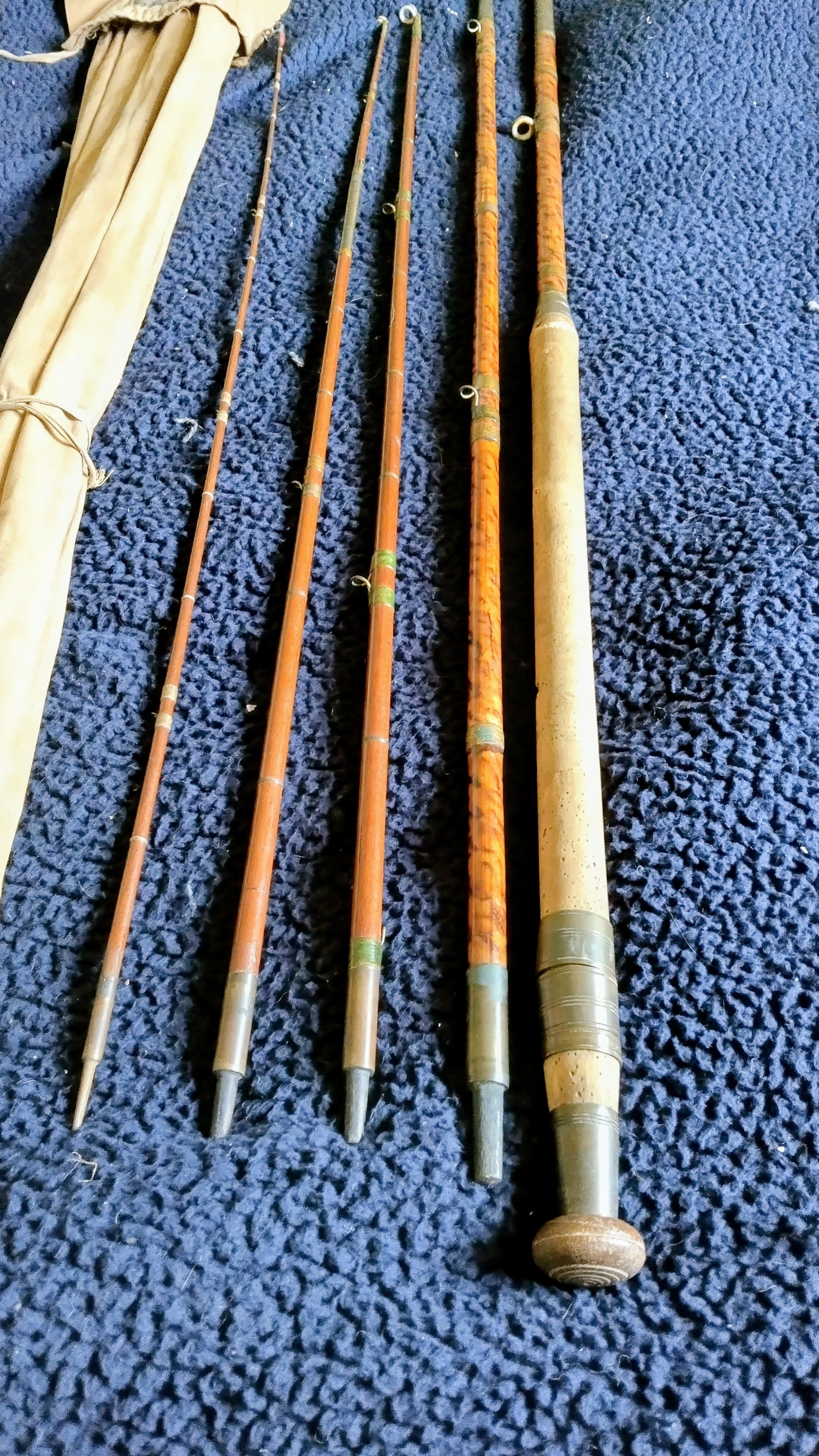 Vintage Allcocks Cane Fishing Rod 3 Tips - Multi Tip Coarse Match Rod