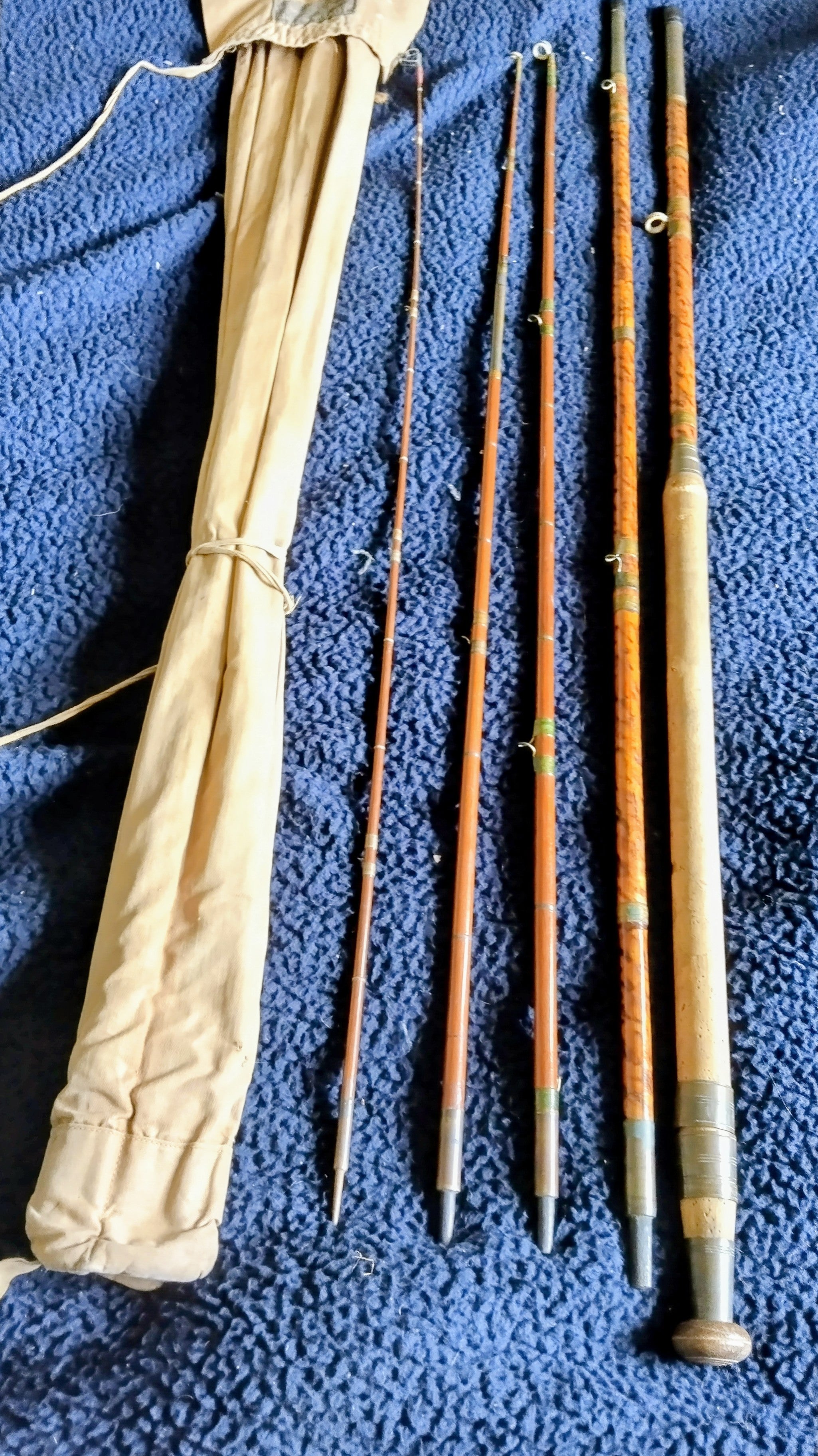 Vintage Allcocks Cane Fishing Rod 3 Tips - Multi Tip Coarse Match Rod