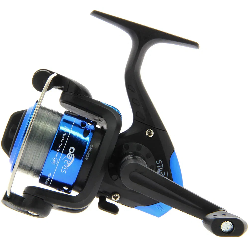 Angling Pursuits Star 20 Coarse Fishing Fixed Spool Reel Loaded with 8lb Mono Line