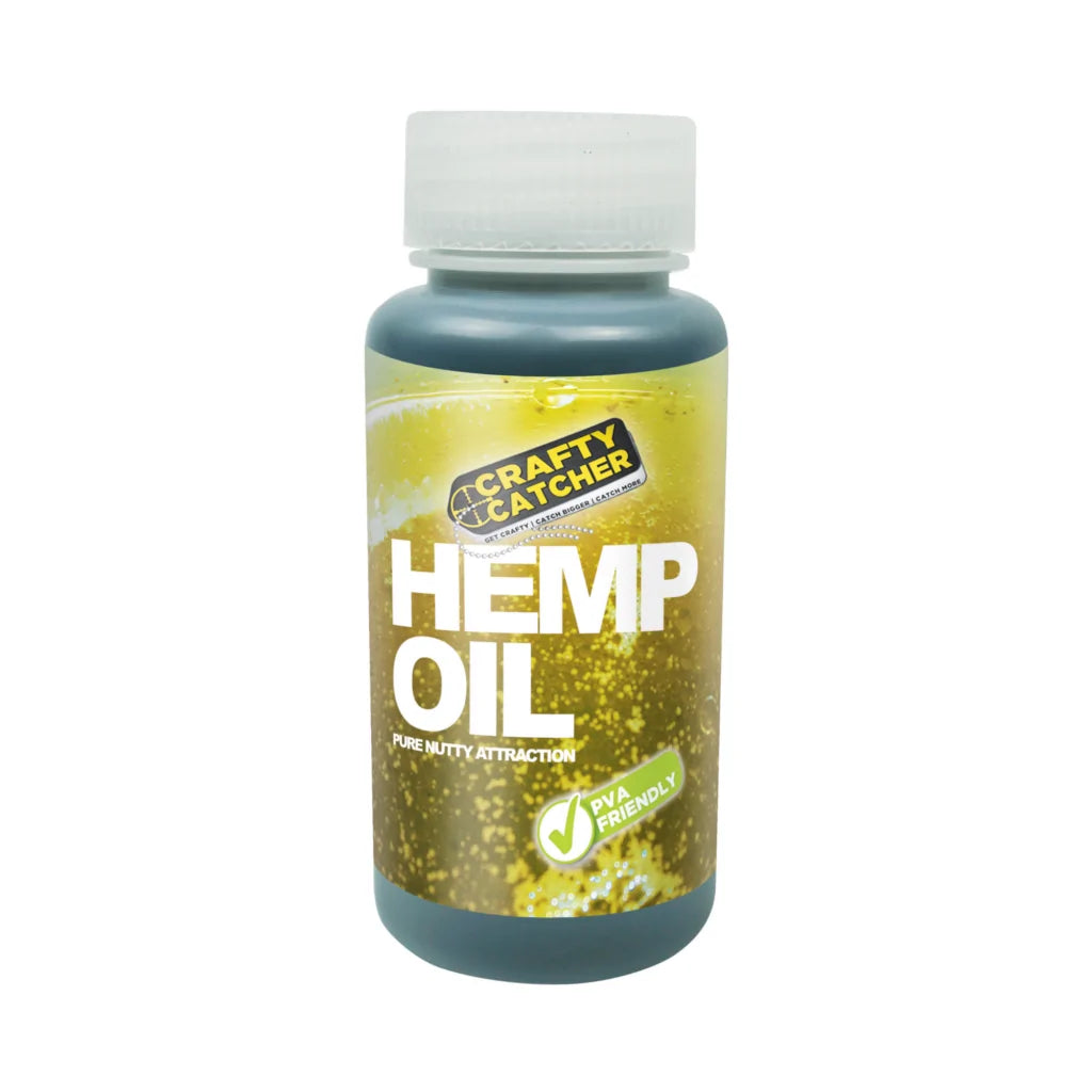Crafty Catcher Hemp Oil 250ml | Liquid Attractant for Carp Boilies Pellets Particles