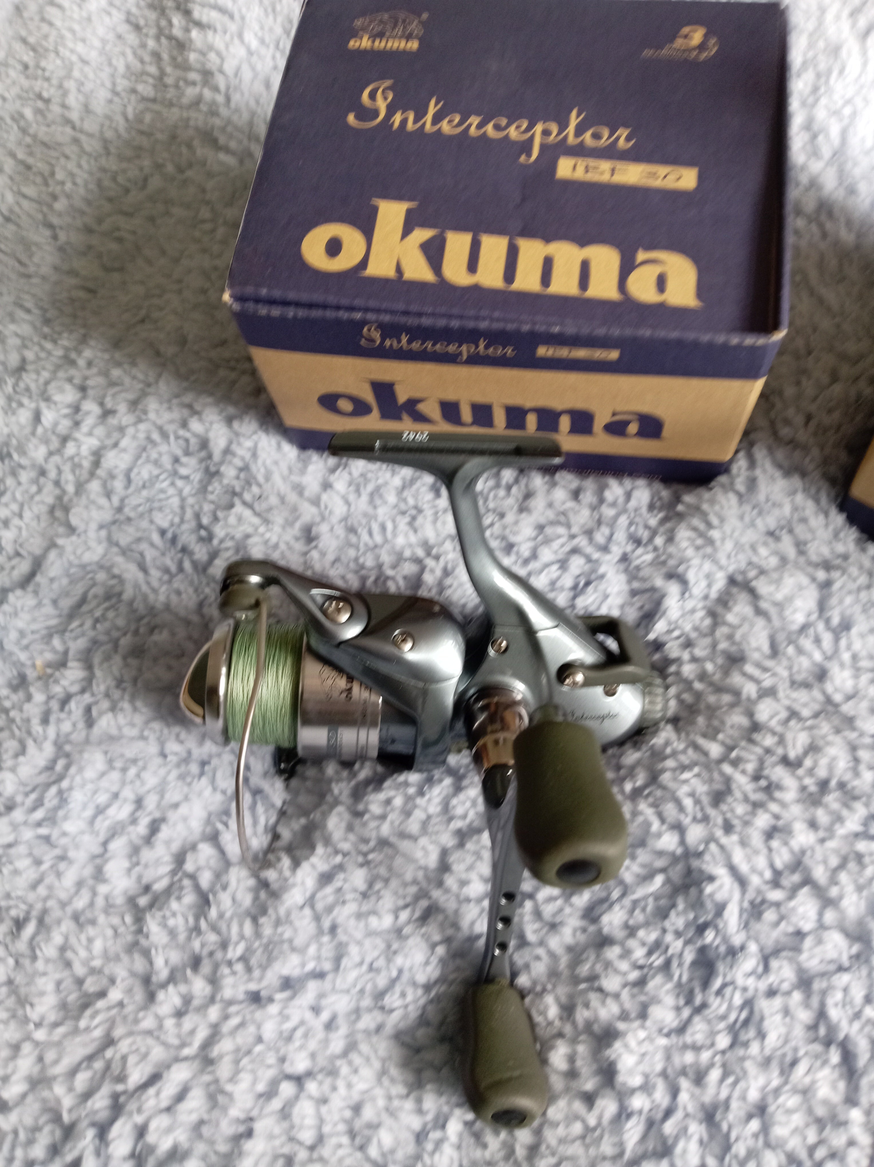 Pair of Okuma Interceptor IBF 30 Baitrunner Reels - Twin Handle
