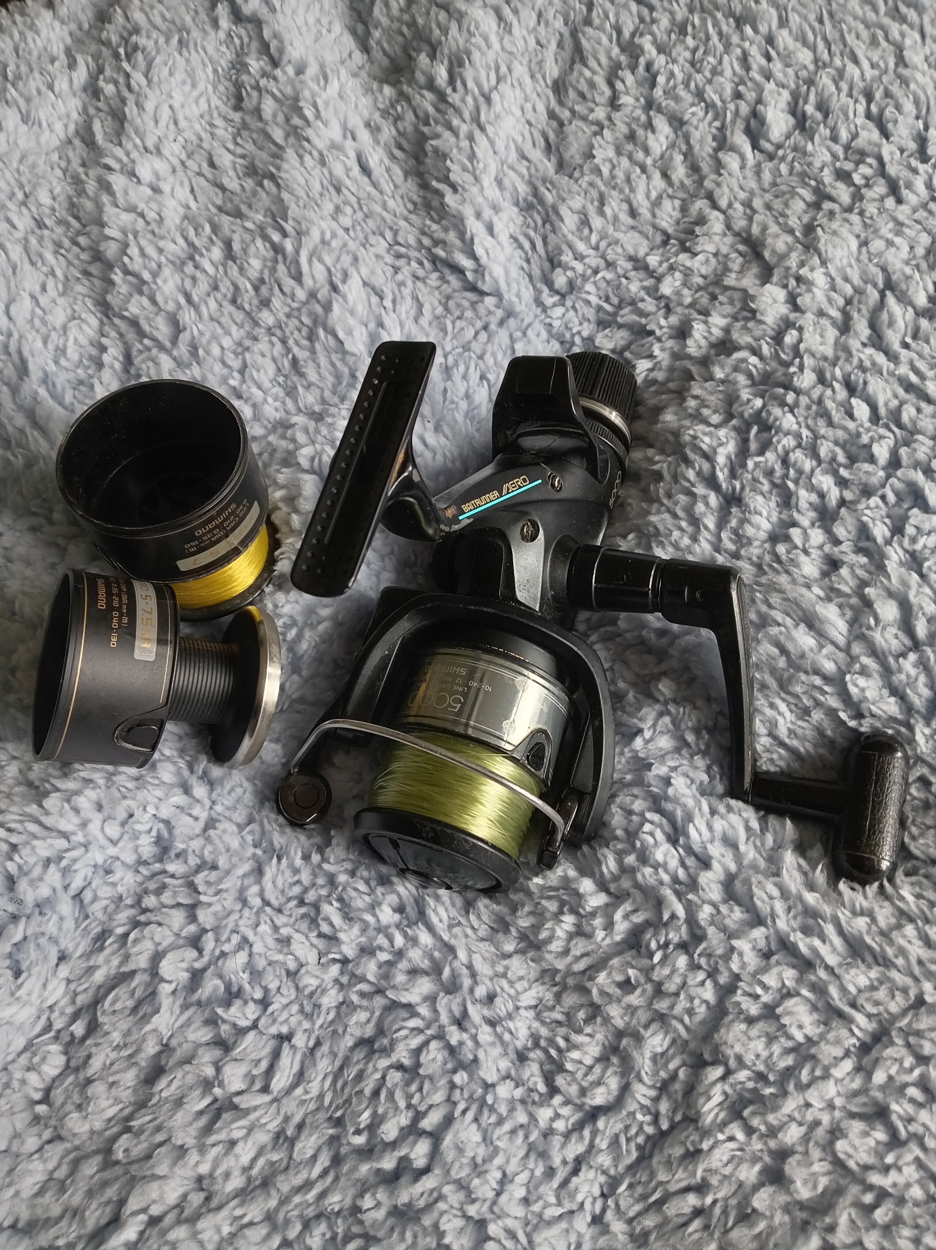 Shimano Aero 5000RE Baitrunner Reel - Used Condition - Includes 2 Spare Spools