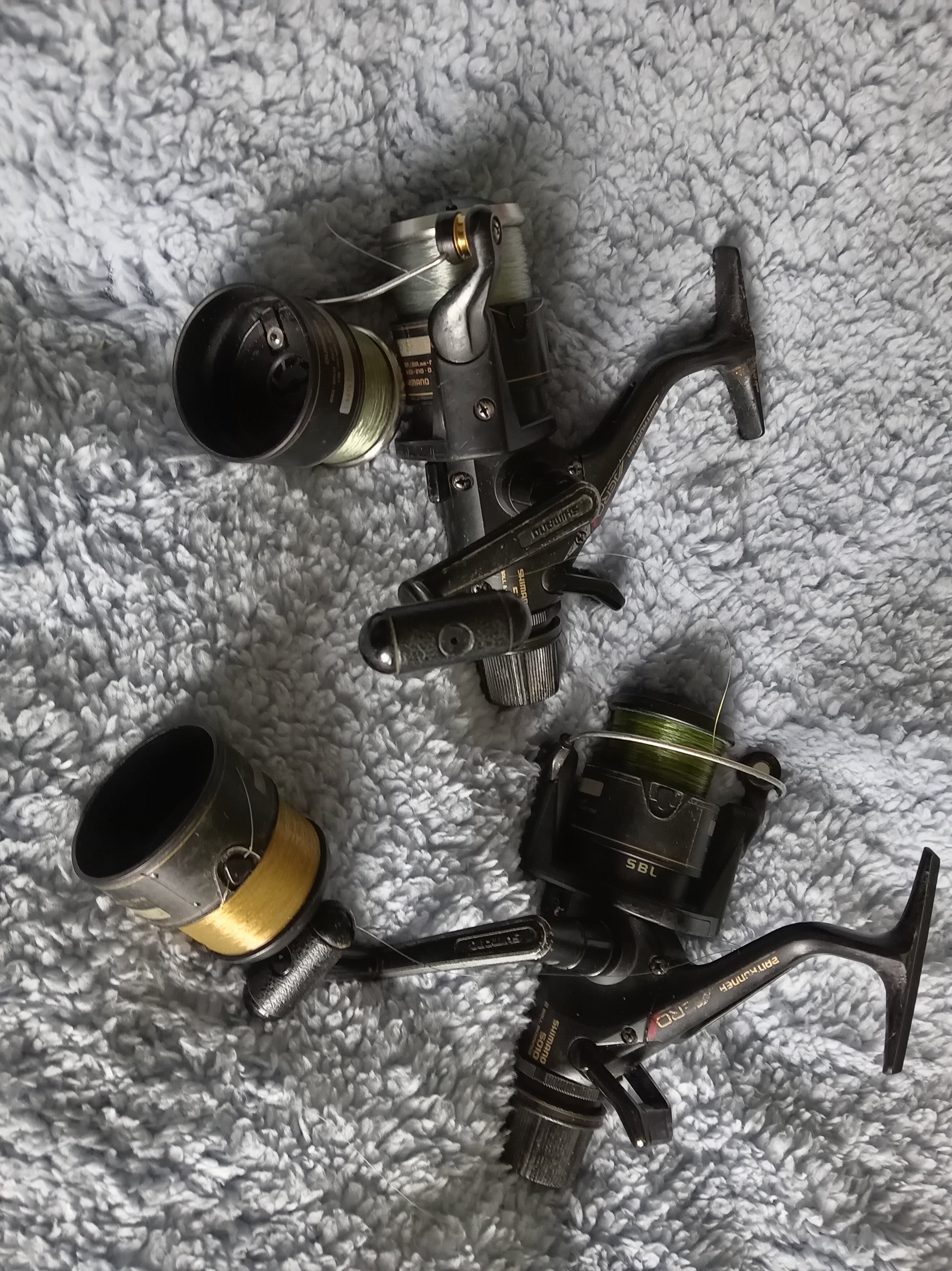 Pair of Shimano Aero 5010 Baitrunner Reels - Used Condition - 2 Spare Spools