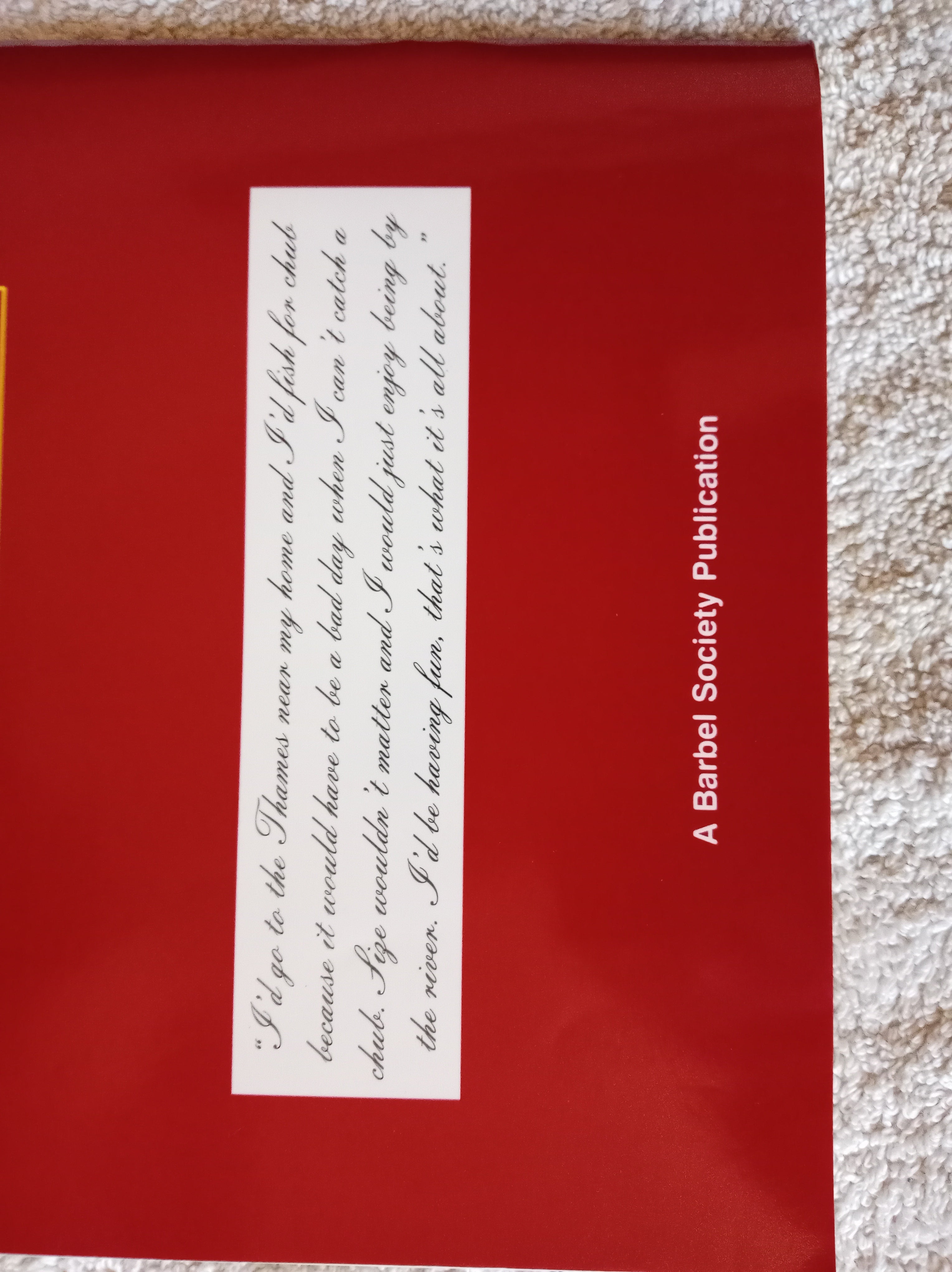 Peter Stone The Gentleman of Angling Commemorative Magazine - Barbel Society