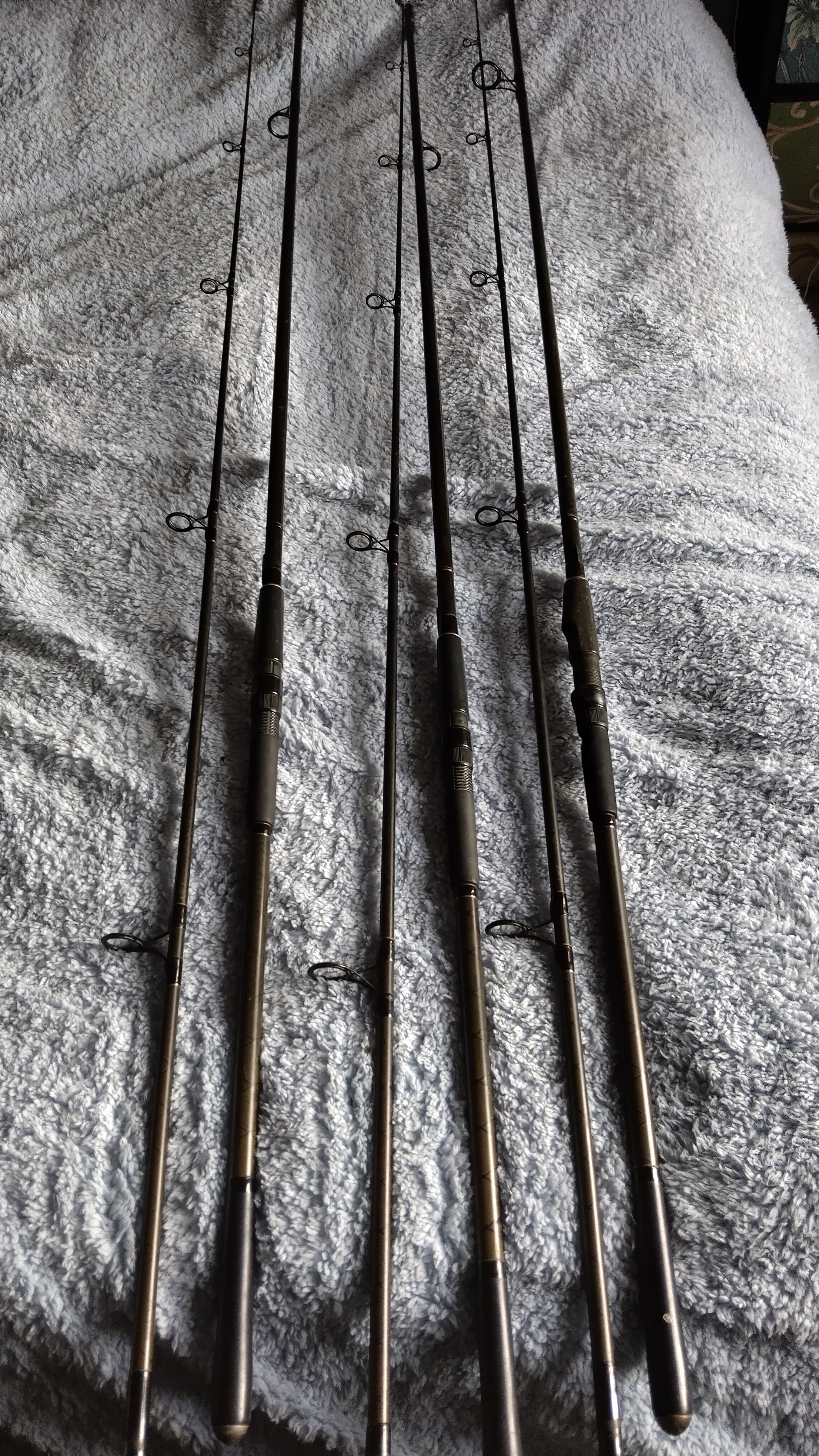 Set of 3 Fox Rangemaster 12ft Carp Rods - 3lb Test Curve - Carbon Carp Fishing