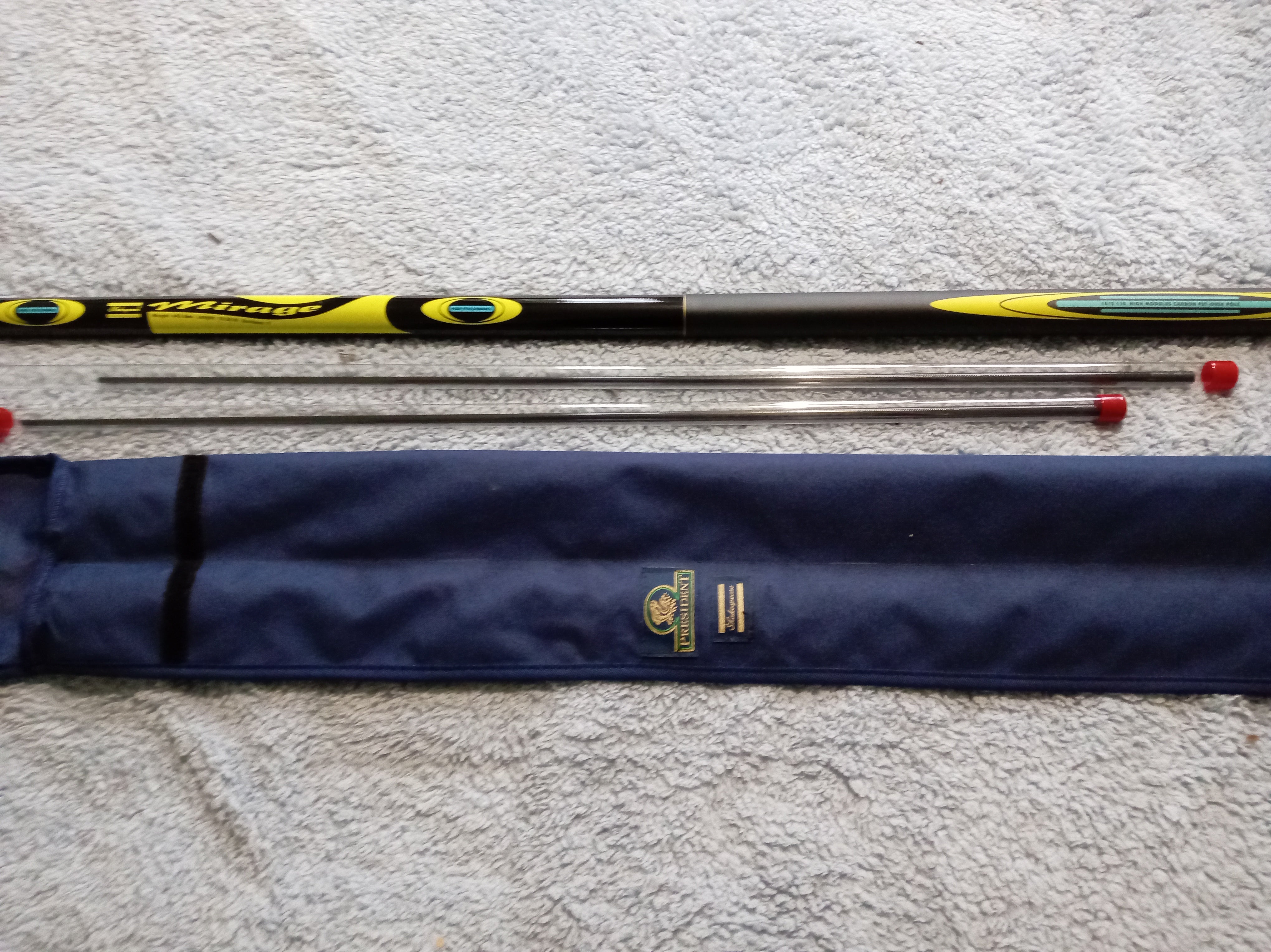 Shakespeare President 10.5m Pole - UNUSED - Inc 2 Spare Power Top Kits - Carbon