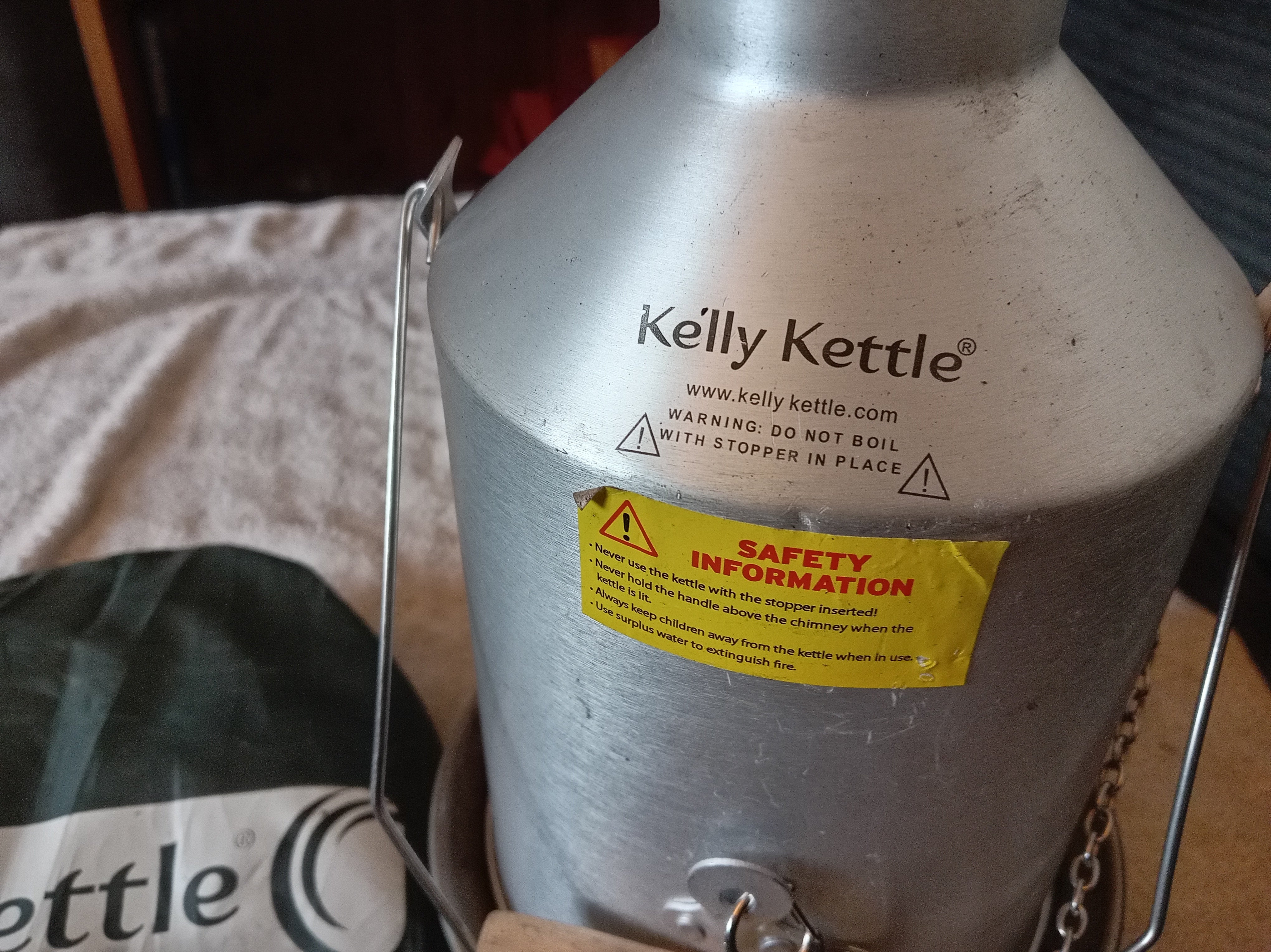 Kelly Kettle 1.6L Large Aluminium Camp Stove & Bag - Used/Working