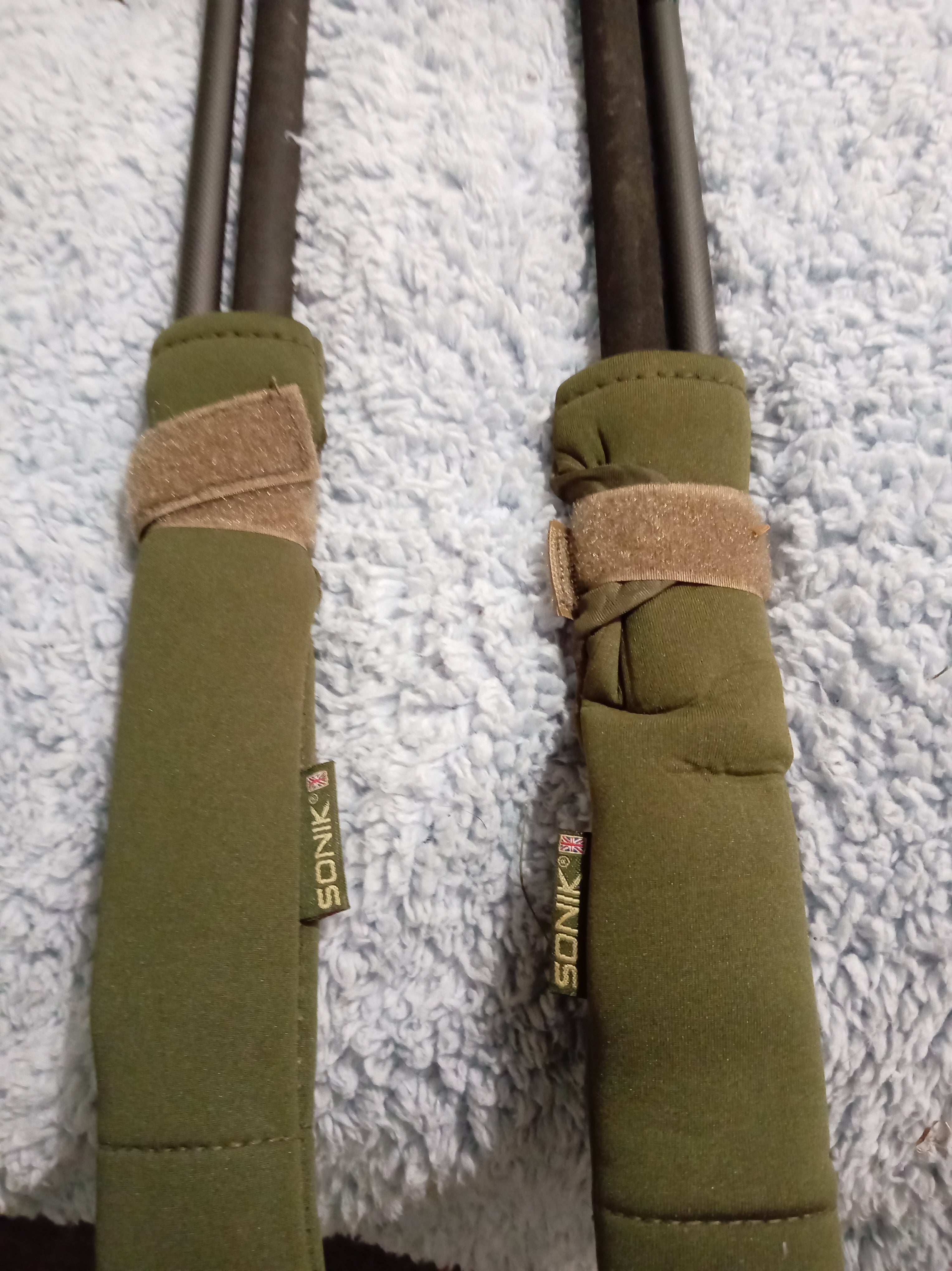 Pair of Sonik Dominator Carp Rods 12ft 3.25lb TC - 50mm Guides - VGC - 1k Wrap