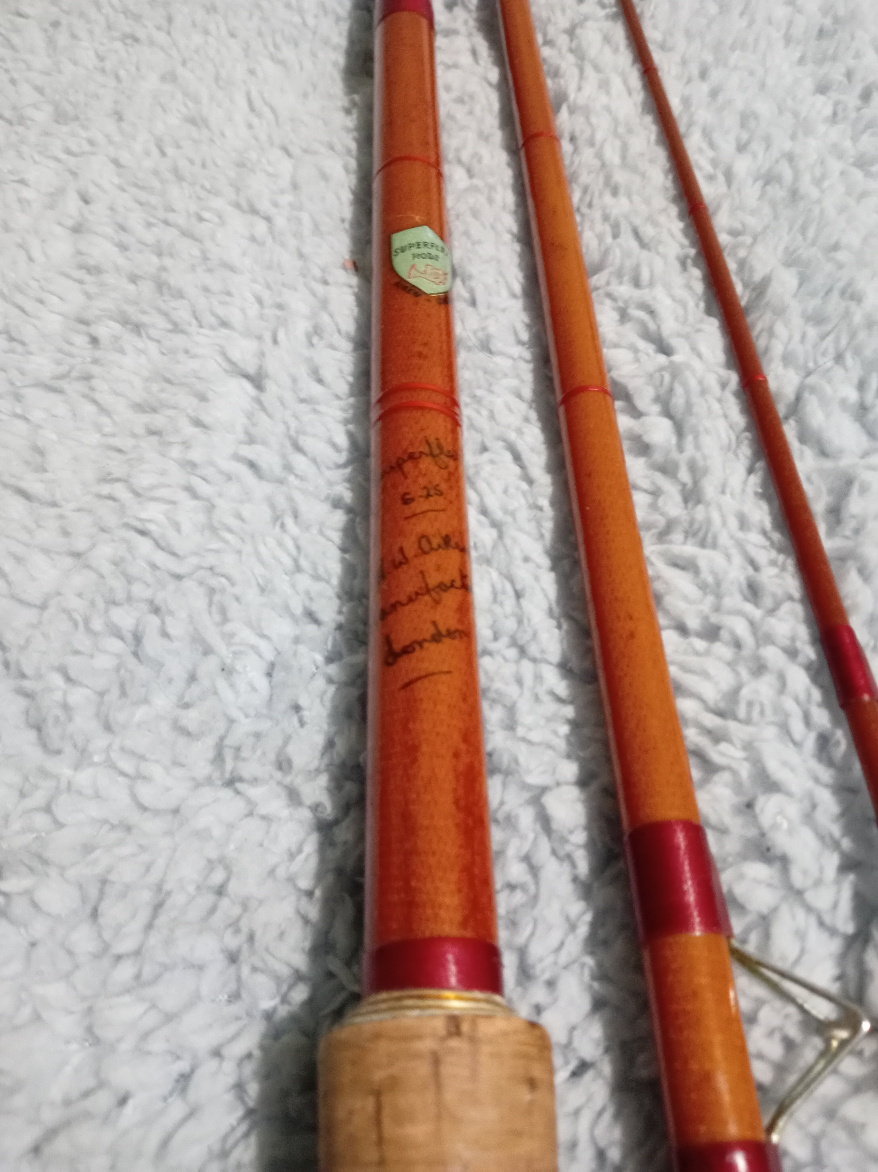 HW Aiken Superflex 5-25 Fishing Rod | London Made | Rare Vintage Condition